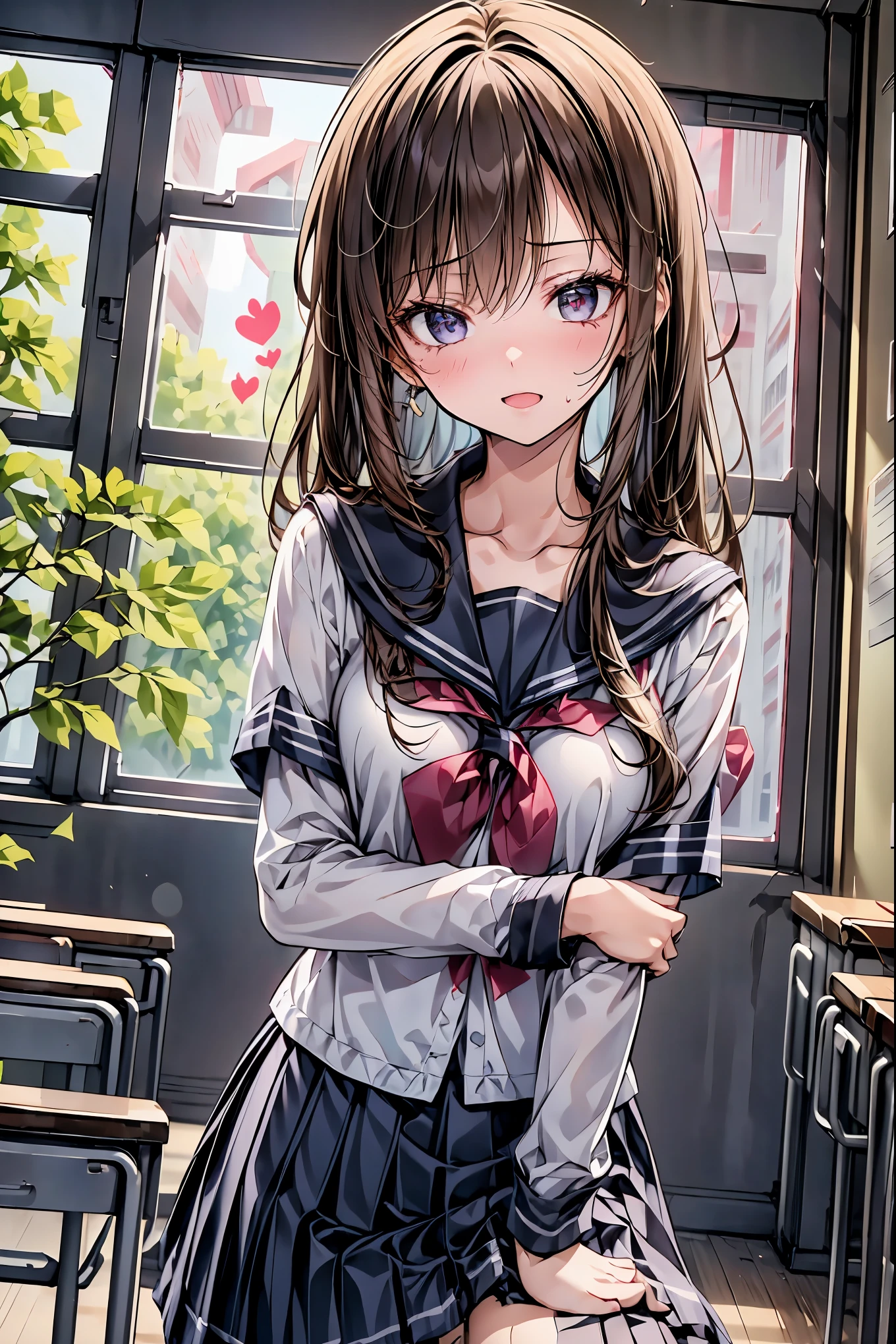 ( best quality , 8k, 32K, Masterpiece, super high definition,:1.2),born, 2girls, Super Cute , natural light,Clear shining eyes, 20 years old, medium bust , Fair-skinned ,Red face, dynamic angle at which the head opens,, (:0.8) ,(final:0.8), (Vulgar:0.8), ((Speaking Heart), happy, open your mouth, close eyes, :0.8),( steam:0.8),,( is shaking:1.3)),(tears:0.7) ,sweat, Be happy, , In the classroom, (( school uniform)), Line of sight, nsfw, close-up face, face up, Upper body photo, white background