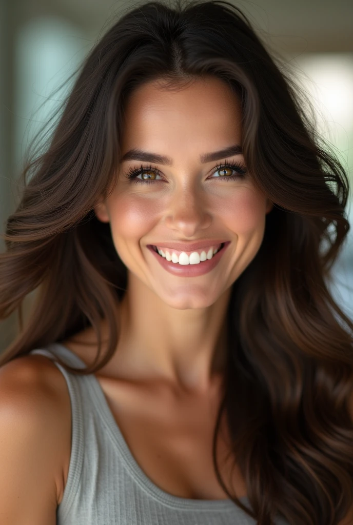 mignonne belle brune arabe, porte une chemise ,corps entier, angle parfait, Very detailed, 32 ans, Angelic face, Long curly black hair, yeux noirs, high resolucion, шедевр, Best quality,intricate high detail, highly detailed,mise au point nette, detailed skin,realistic skin texture,texture, detailled eyes, professionnel, 4K, sourire, filmed on Canon, 85 mm,faible profondeur de champ,Couleur Kodak Vision, eyeshadow, Extremely detailed, photo_\(ultra\), photoreallistic, Realstic, Post-traitement, max detail, roughness, real life, ultra realist, photorealism, photographie, 8K UHD, photographie, Braless, Pokies
