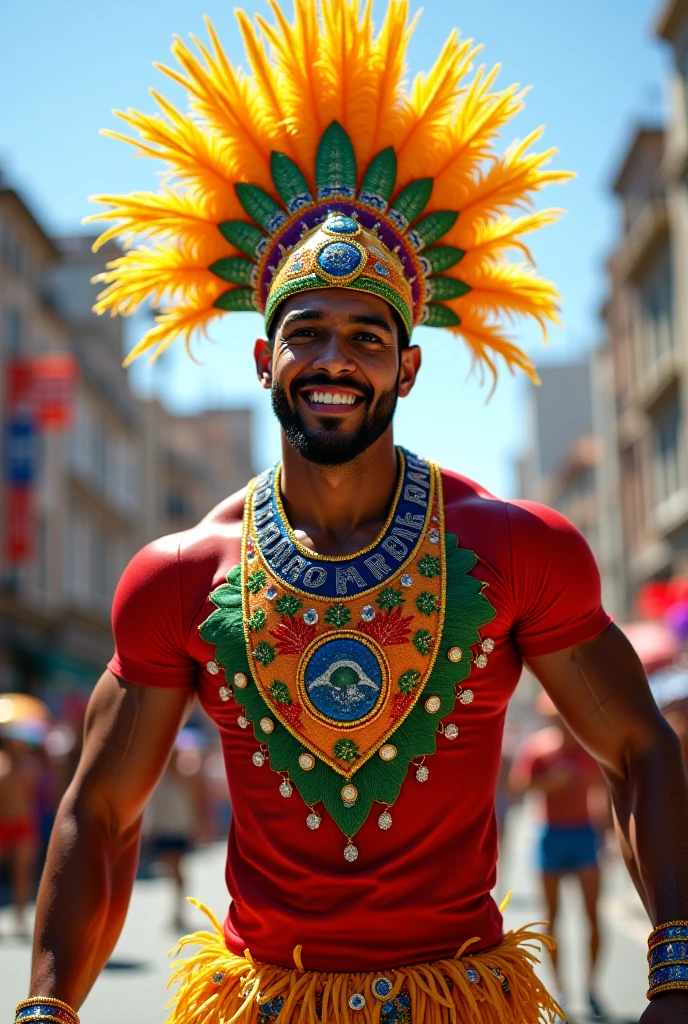 A sexy hawk bird, with a microphone, lgbt flag and muscular