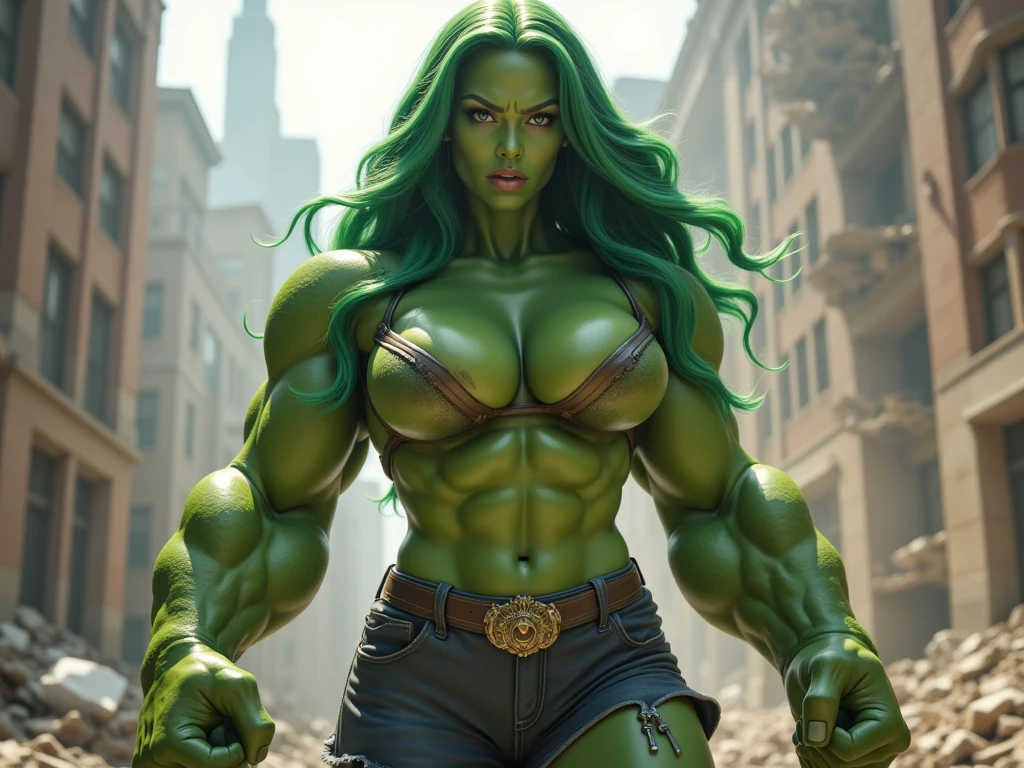 A Hulk woman dressed like stickers with a white background