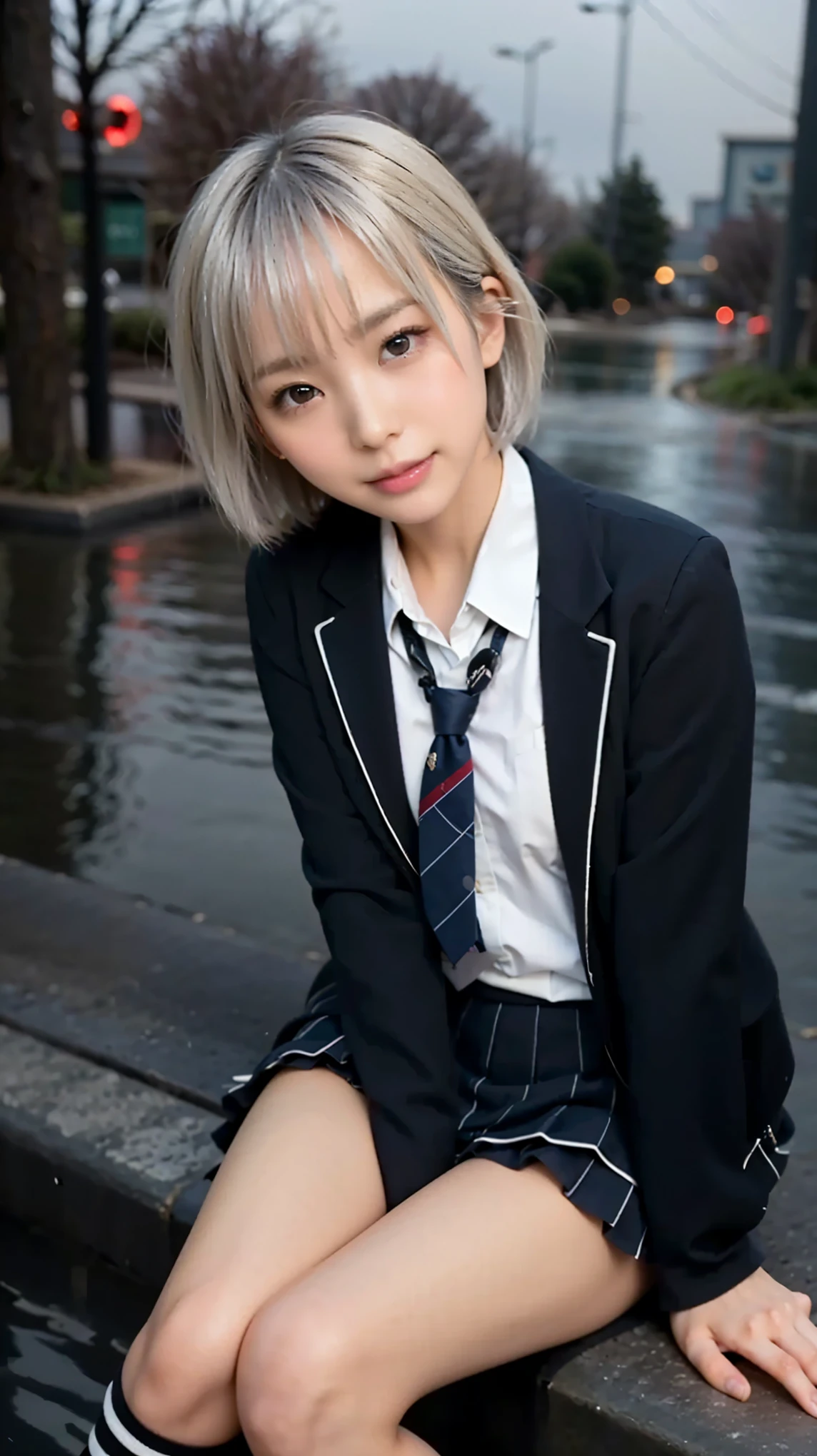 (Completely live action:1.37), (Amazingly realistic textures:1.37), (masterpiece, best quality:1.2), (8k uhd, 16k, 32k, ultra high res), amazingly realistic skin, amazingly realistic photo, superrealism, (photorealistic:1.37), (RAW photo), ultimately realistic, (ultimately realistic all details), (ultimately realistic all textures), super realistic lighting, super realistic shadow, (japanese girl:1.5), (realistic idol face), smiling, happy, super realistic face, ultimately realistic skin, ultimately realistic eyes, (mascara:1.35)ultimately realistic background, ultimately realistic detail up, (kkw-ph1:1.25), (GotouMaki:1.25), (Canon EOS R6, 85mm, 1/200s, f/5.6, ISO 1600), (tattoo), (mechanical armor:1.37), (blue eyes:1.2), (silver hair:1.3), 