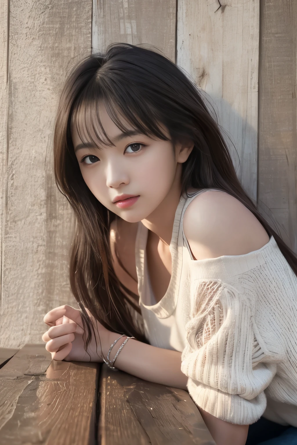 Best quality,masterpiece,ultra high res,(photorealistic:1.4),1girl,shoulder,charming,Looking at the camera,