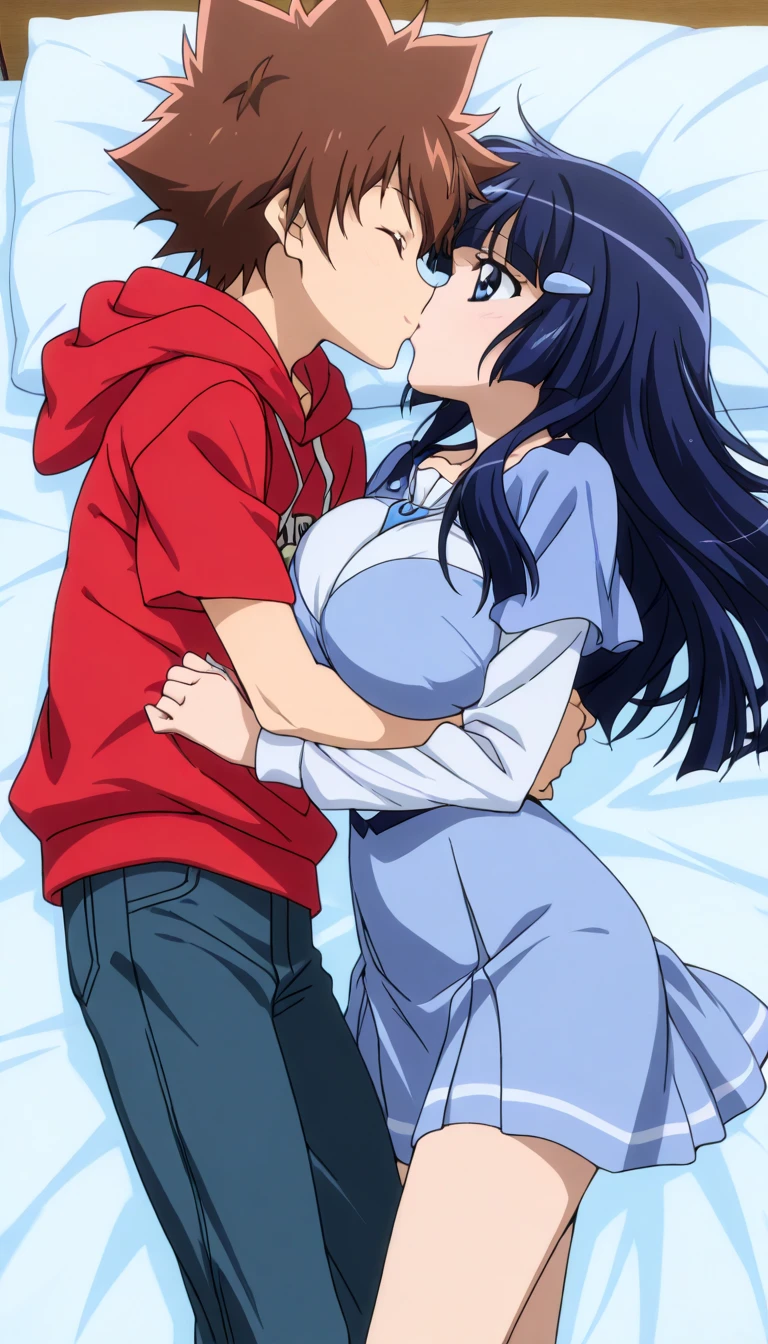 Albedo_overlord,black hair,curvy body,medium ,big hips, wearing oversized sweater only,half naked, wet body,nsfw,bred by a black man(faceless and black skinned),mating on bsing,sex scene, midnigsetting,((Kamasutra art style)),((Hentai art style)).
