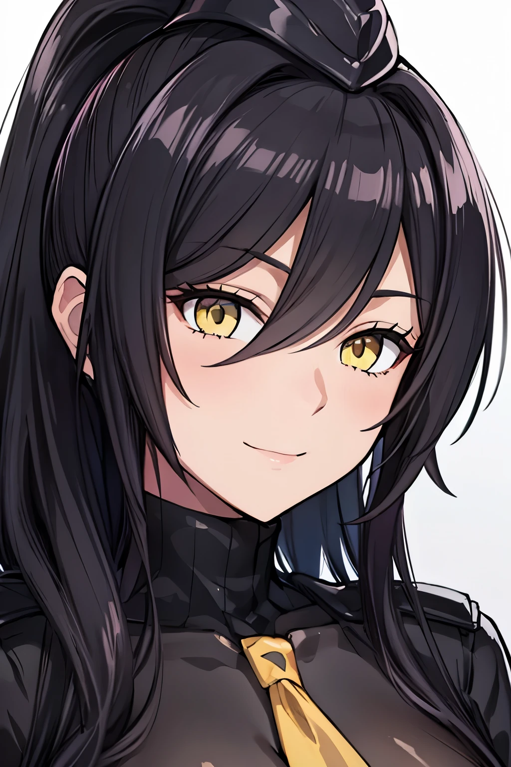 masterpiece, highest quality, (highest quality), (best illustrations), (high resolution),8k,face close up,on the bed, {{{masterpiece}}}, {{{best quality}}}, {{Super detailed}}, {{very delicate and beautiful}},smile,black DOLLSUIT,DOLLSUIT,{{{best quality}}}, {{Super detailed}}, masterpiece, highest quality, (highest quality), (best illustrations), 8k,{{{masterpiece}}}, {{{best quality}}}, {{Super detailed}}, {{{best quality}}}, {{Super detailed}}, face close up, sakuya shirase, black hair, hair between eyes, long hair, ponytail, (yellow eyes:1.5)