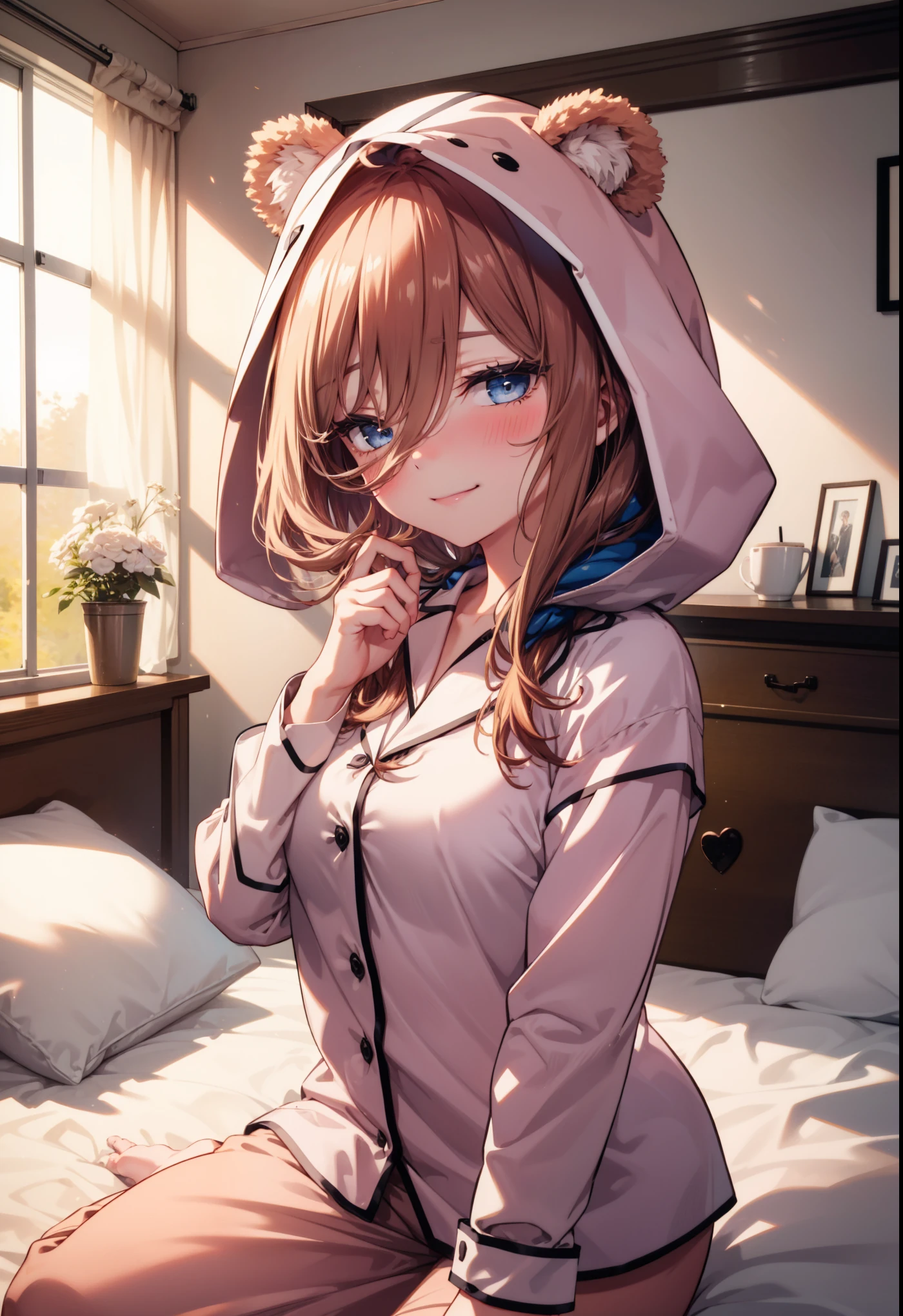 blue eyes,smile,blush, mouths, squint,