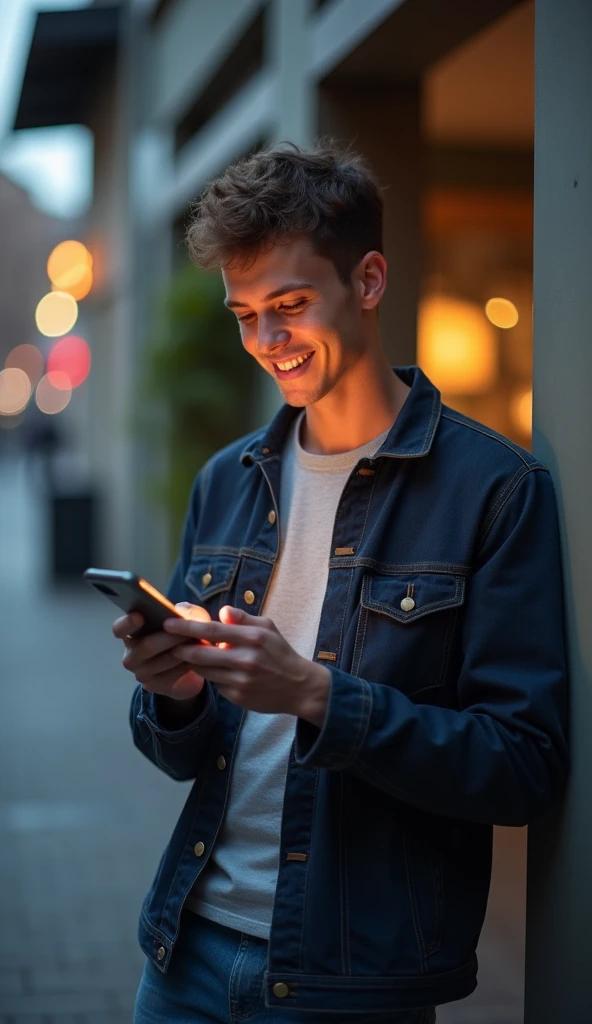 A boy is talking to his girlfriend on a phone call and discussing about to hang out and both are happy the scenario is in the morning