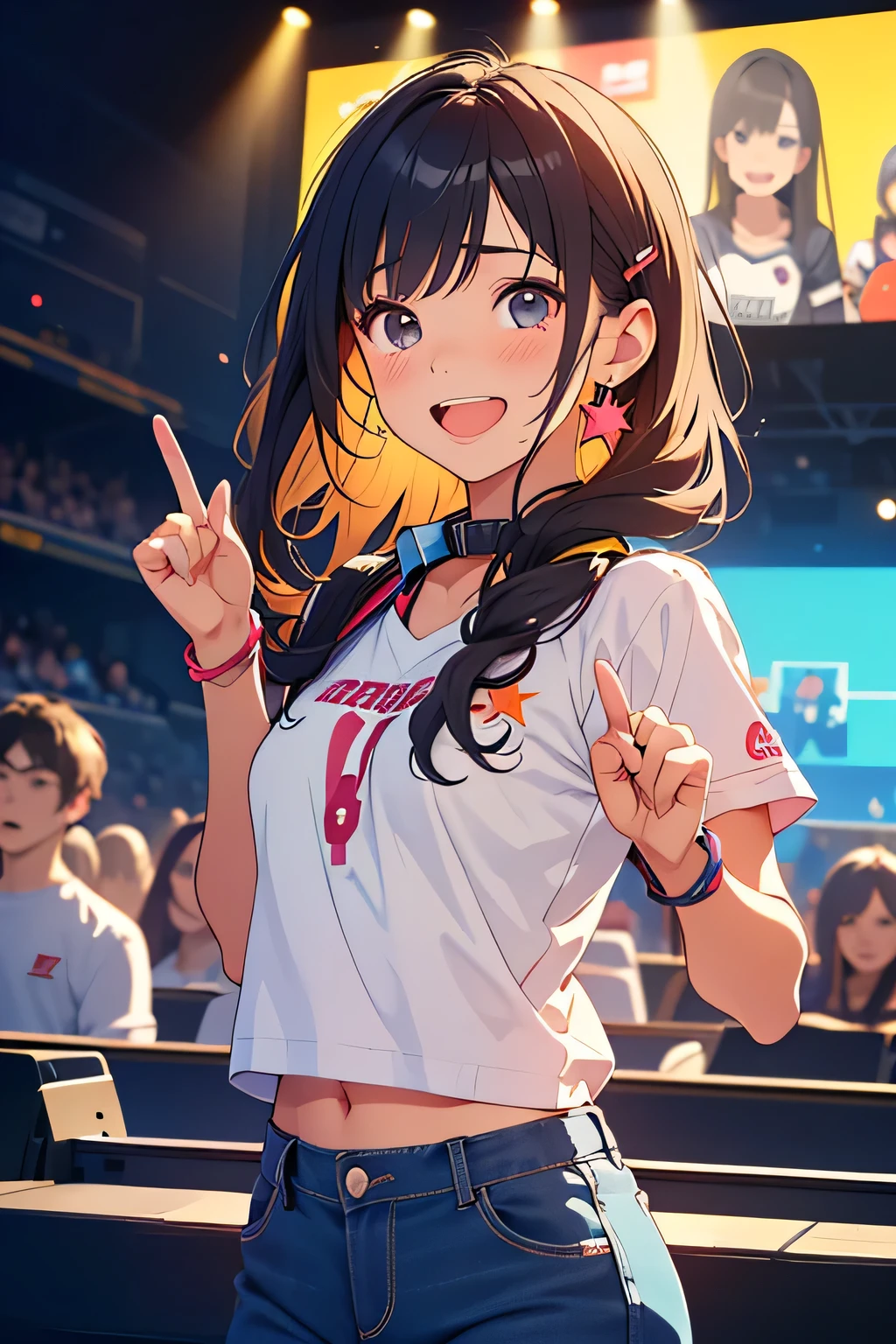 1boy and 1girl, (A boy and a girl fought and the girl won)、 Boy ejaculating from penis、cumshot, ((Boy ejaculating after being kicked by a girl))、(High kick girl)、The girl has a winning smile with leg up、high kick、The boy is falling in front of the girl、((Only the boys lower body is shown.))、