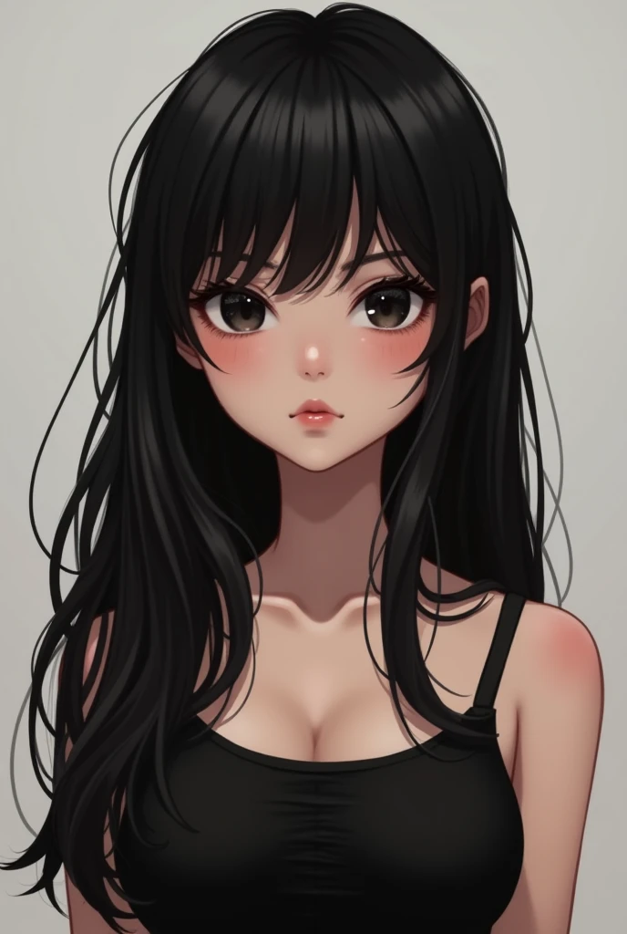 ((best quality)), ((masterpiece)), (detailed), perfect face. Black hair. Anime girl. Asian girl. Black eyes. Ahegao. Rolling eyes. Bend over.