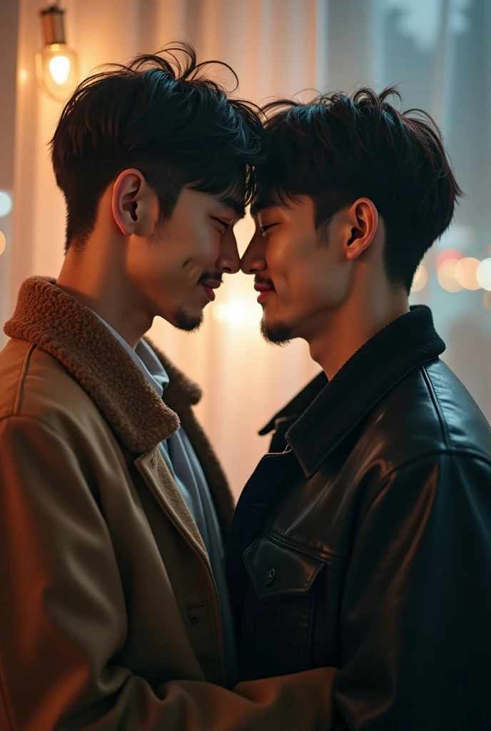 kpop Handsome men kissing men making fuck