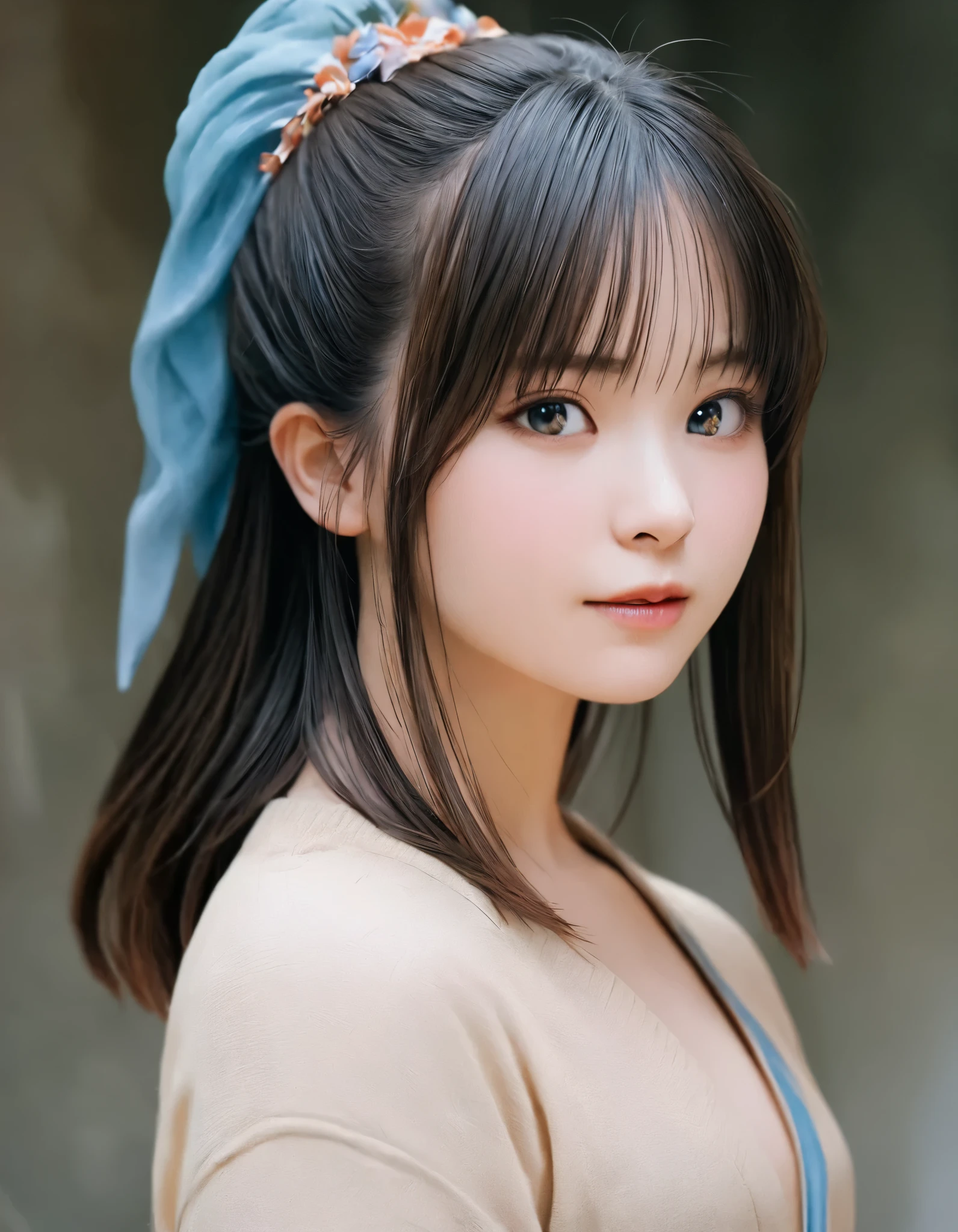 (masutepiece:1.3), (8K, Photorealistic, Raw photo, Best Quality: 1.4), (1girl, Cute little girl, 12 years old), Beautiful face, (Realistic face), ((Long hair, Hair Ornament, Lips, hair clips, Solo, Nose):1.3), Beautiful hairstyle, Realistic eyes, Beautiful detailed eyes, (Realistic skin), Beautiful skin, (Junior High School Uniforms), absurderes, Attractive, ultra high resolution, A hyper-realistic, Highly detailed, Golden ratio,mesugaki,open mouth,blush, a smile,