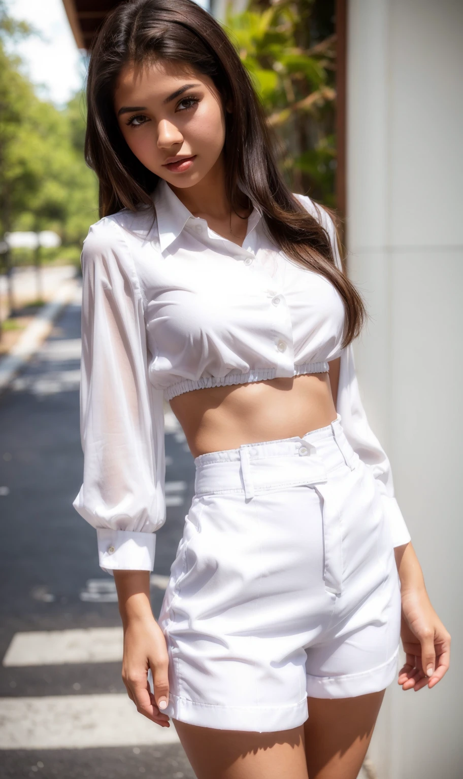 "Create an ultra-realistic image of a modern, attractive female influencer of Indian descent, 
 Indian fashion influencer."