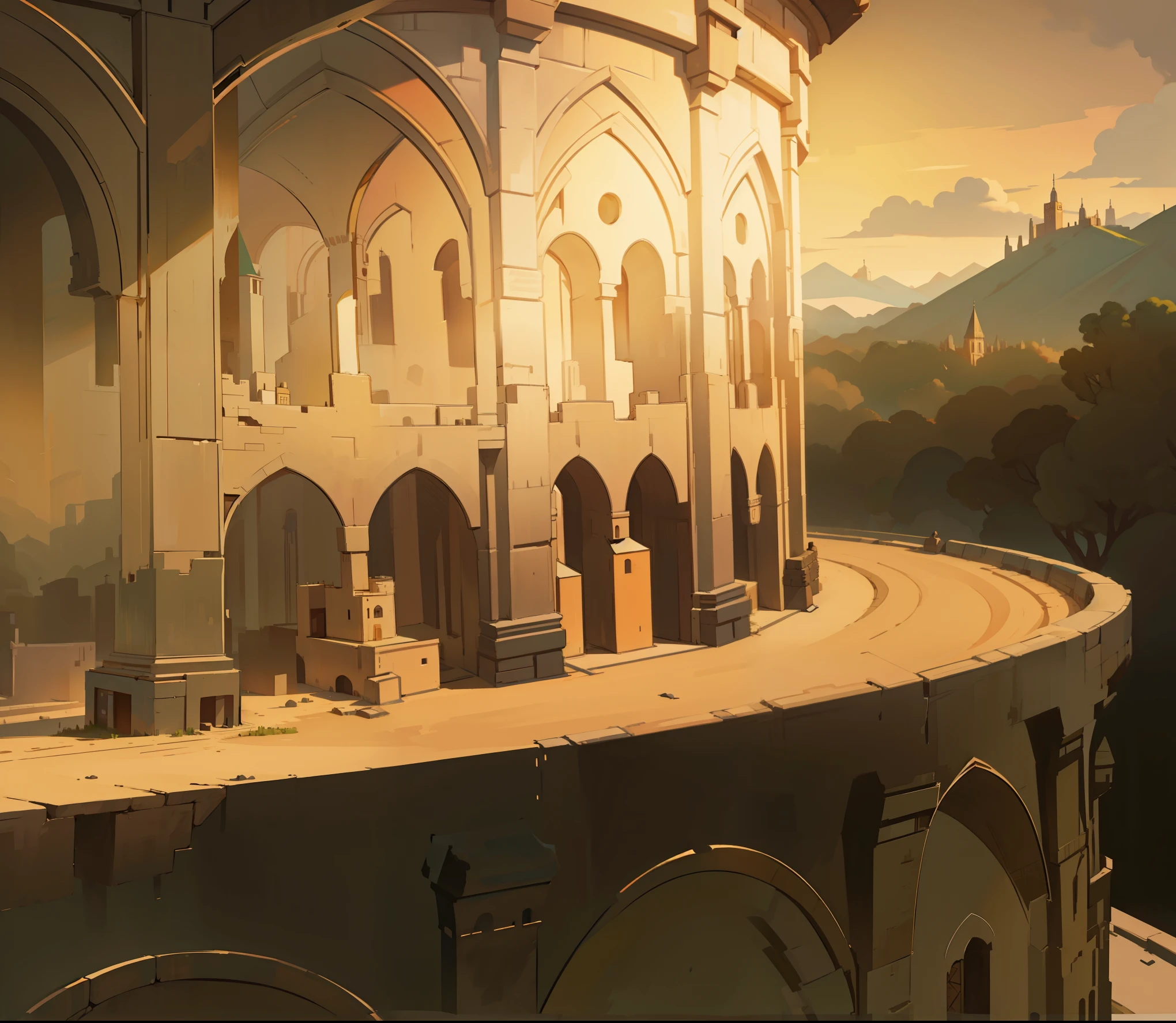 best quality, Tower of Babel,illustration, poster, 8K, masterpiece,Cartoon,Simple