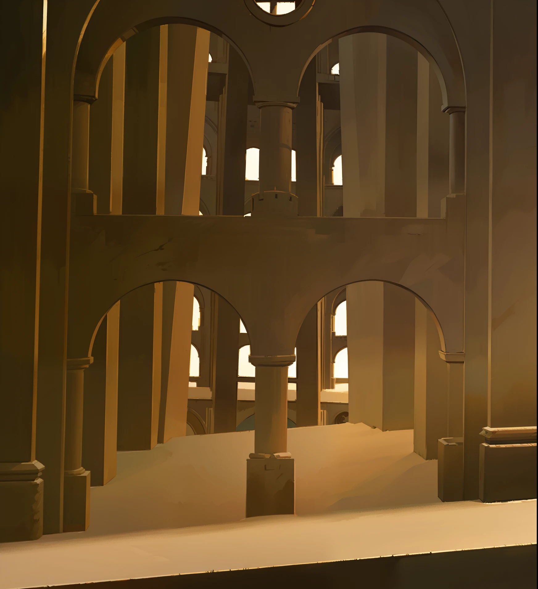 best quality, Tower of Babel,illustration, poster, 8K, masterpiece,Cartoon,Simple