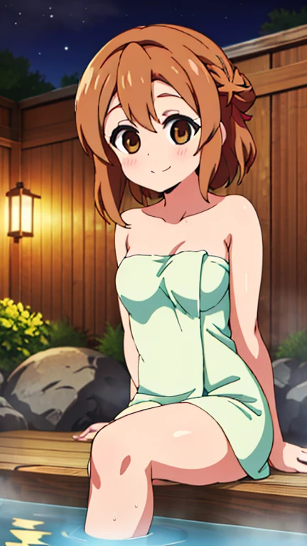 masterpiece, best quality, 1 solo girl, brown hair, green eyes, wavy hair, short hair, medium breasts, mature body and face, white Greek tunic, jewelry, hair ornament, earrings, tatami, night sky, cowboy shots, sexy pose, dakimakura, detailed body, face, and eyes, sharp focus, vibrant, creative, dynamic, high definition, high resolution, 8k, (Upscale: R-ESRGAN 4x+ Anime6B), (Image enchance:4x), voluptuous body, lying in the bed