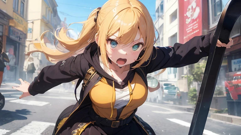 mastute piece,Best Quality,insanely detailed,8k cg,nsfw,
(shoot upper body:1.3),
(1girls:1.3),standing,looking at viewr,body in front,(arms behind back:1.4),(marching band costume:1.4),(bare breasts:1.3),break,
blush,shy,(ecstasy face),(trembling:1.2),break,(light yellow hair:1.3),
break,
perfect breasts,perfect teats,(open mouth:0.9),(large breasts:1.2),
(city),