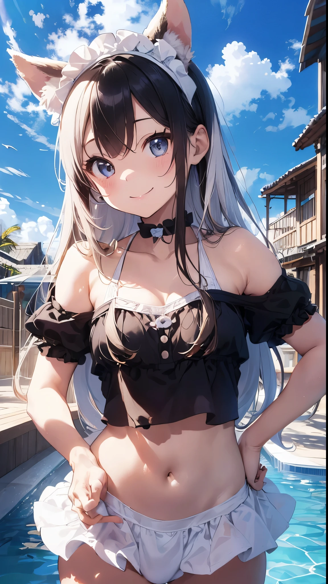 4K,8k,Silver-haired girl drawn in high resolution Japanese anime style、whole body、Women in white bikinis taking photos on a deserted beach, model bikini, , Young and cute gravure idol, Posing together in bras, Russian and Japanese mix, sakimichan, Asian woman, Wear a swimsuit, that'that'that'that'that'that'that'that'that'that'that'that'that'that'that'that'that'that'that'that'that'that'that'that'that'It's hot with the shining sun, Japanese Model, Cute Core, sakimichan hdri, Young Gravure Idol, Chubby