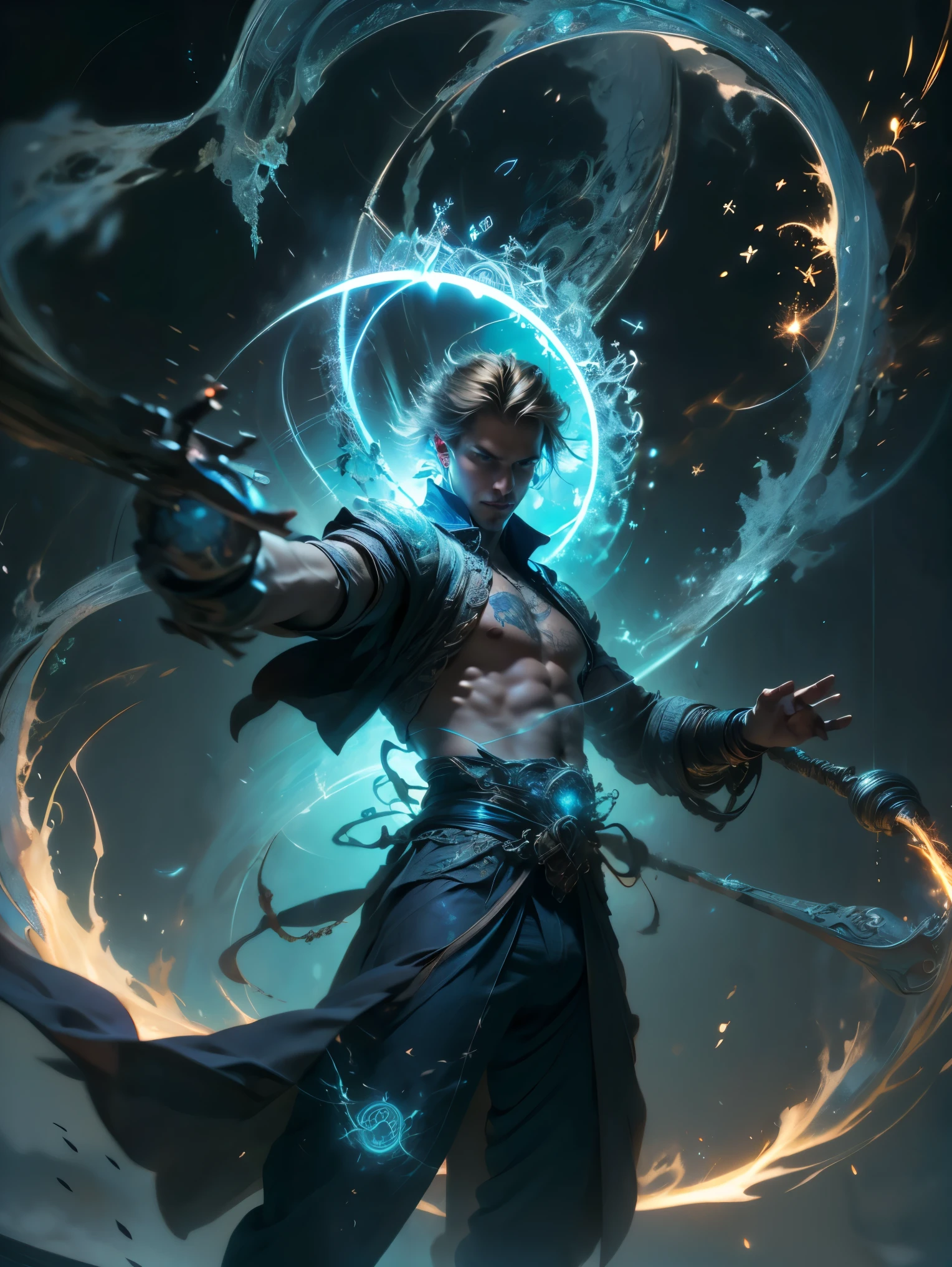 ((jewel_light element)), ( luminous man wearing a  blue toxedo groomsmen attire),(Frontal close-up angle above the waist: 1.3), 4K, HDR, acid graphics, fantasy work, [Detailed and vivid faces: 0.33], (white translucent glowing  blue hair: 1.3),,Silhouette outline and glowing in toxedo handsome man, Understated elegance .. A calm and dignified atmosphere provides a subtle sense of luxury... gray smooth texture, stylish pose, fluorescent, glowing tattoo, bioluminescent tattoo, glowing pattern. A man Wearing blue toxedo 