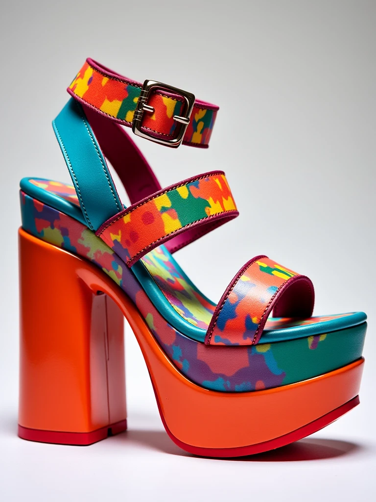 Original and colorful platform sandals