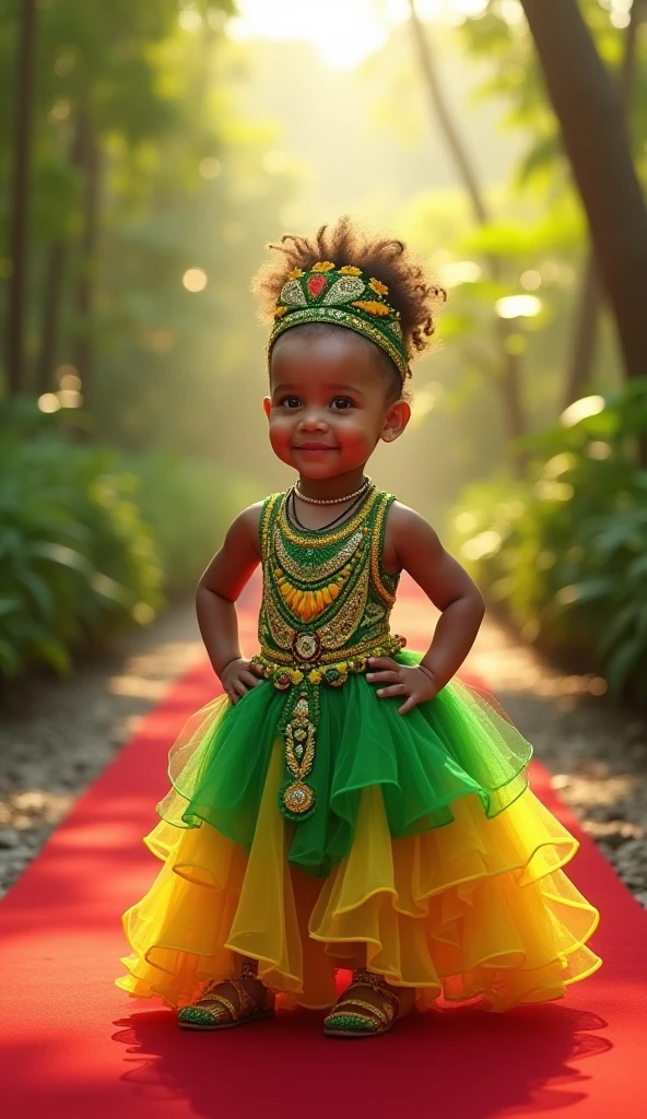 Ankara mixed ball gown on a black baby girl video