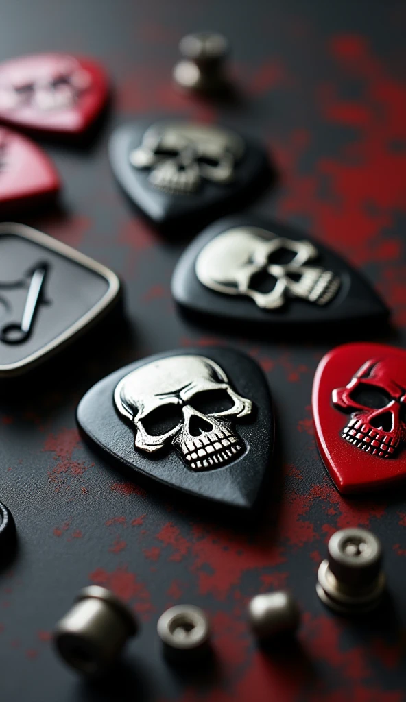 White guitar hero guitar with a red skull on the back