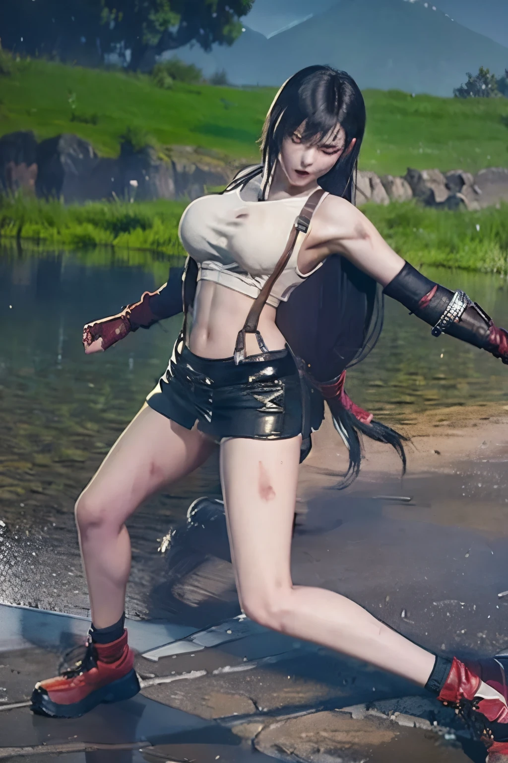 Girl with a sword、Close-up of a girl in a black shiny latex suit, Glossy leotard,Saiyan Girl, wonderful, Nano Girl, Female body type, Inspired by Hiromu Arakawa, Anime Manga Robot!! Anime Girls, Fubuki, Full Body Suit, by Hiromu Arakawa, , wonderful, silk, Beautiful and attractive anime teen, Anime Girls of the future, tears,Drooling,Pee,Sweat,Ahegao,Tongue out,Droolingを垂らしている,Mouth open and tongue out,Sticking out your tongue and drooling,Estrus,Nipple Pochi,Eyes wide open,Estrus!!!,Blushing,Drooling with excitement,Droolingが垂れている,垂れたDroolingが胸についている,I feel sexual,Excited,Nipples are erect,Face is hot,Joy,Lust!!!,Lustして舌を出している,Lustして涎を垂れ流している,Sticking out his tongue,Ahegaoで舌を出している,Tongue out!!!,Tongue out!!!,Tongue out!!!,Tongue out!!!,Tongue out!!!,Tongue out!!!,Mouth wide open and tongue sticking out,Drooling from the mouth,Drooping tears,Drooping tearsがおっぱいについている,Chest,Nipple Emphasis,腋にSweat染み,股間にSweat染み,胸元に大量のSweat,滝のようなSweat、incontinence、Leaking urine