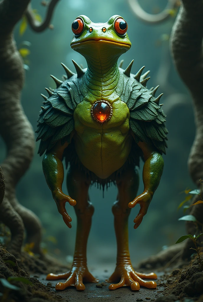 androgyny (((plant))) (creature). ((biped)) 8k resolution. unreal engine. realistic anthropomorphism. no-female.