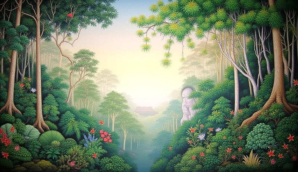 God created life: plants, animals and, Finally, The man."
imagery: Surgimento das plants, animals and, Por fim, Adam and Eve in the Garden of Eden.