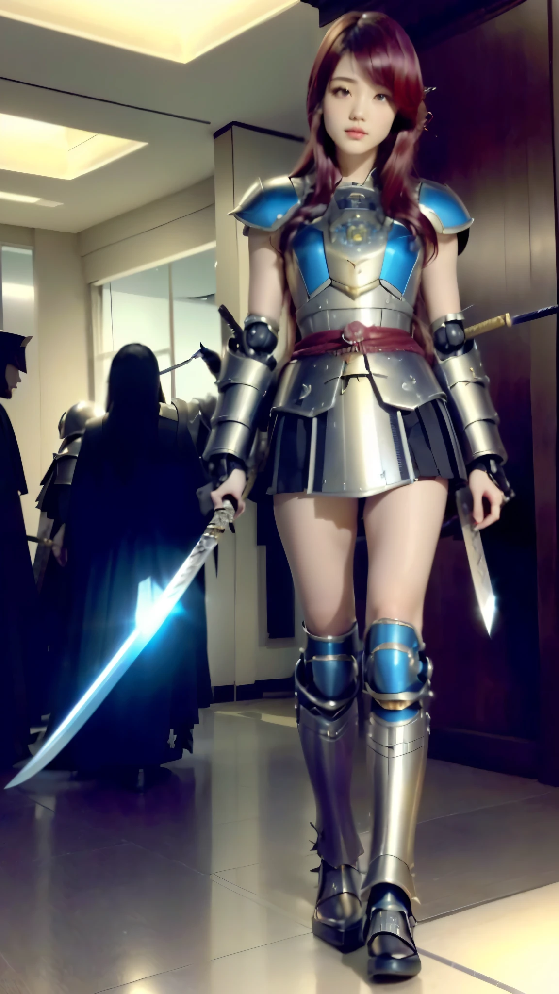 (  masterpiece  :1.2,exceptional quality ,mirror finish  ,   cinematic experience  ,     best illustration   ),8k,16k,(wallpaper),(Robot Gladiator  ),(  Machi Magistrate equipped with armor similar to samurai armor:2.0),( Machi Magistrate Robo :2.0) (samurai robot :2.0),(   the face of a demon-shaped machine    ), complex fluid , ,  ,ink painting:2.0,(   dynamic poses in a packed store   ),(   hold a Japanese sword  :2.0),(    The background is a futuristic steampunk robot from the city of Edo   :2.0),(Night Tour   :2.0),(    future retro of advanced vehicles   :2.0),(  Steampunk World View   :2.0),bleeding,Splash,(   black and white  :2.0), body proportions, (Chapped lips:1.4), (nasal blush :1.2), Shortening , black cuts, (eye contact),   high-contrast costume , ultra  High resolution,  High resolution,  detailed, Clean face,  ( sexy face:1.5), (  big purple eyes  :1.2), ( ultra  detailed eyes :1.4), (  High resolution eyes :1.1), ( ultra  detailed skin texture:1.4), Persephone, Persephone, Persephone, (sfw:1.5),  ( full body costume:1.8), ( upper body:0.3), (hyper  realistic :1.4), ( realistic :1.3), ( best quality leather with real texture ), olhos  detaileds,  detailed face, olhos  detaileds,  detailed face, Persephone, (( High resolution)), (( pale skin)), ((very  pale skin)),