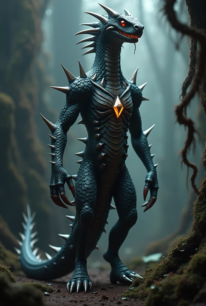 Absurdres, very detailed features, very detailed character, very detailed scene
1character, evil, biomechanic humanoid reptilian, sadist, lord, monster, green scales, 3 orange eyes, laughing 