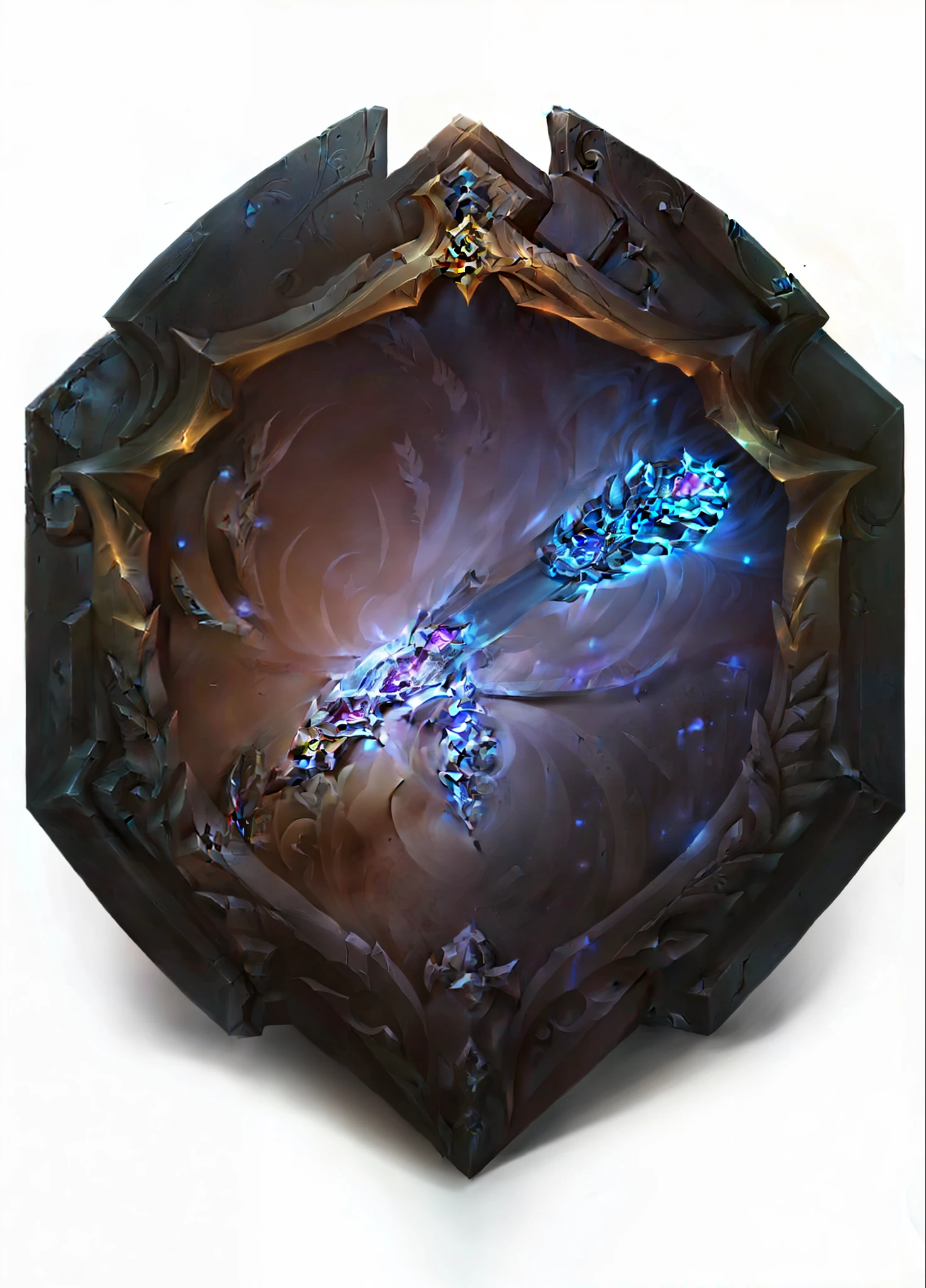 Stele Portal , fantasy magic elements World of Warcraft and League of Legends game icons and symbols,、 stylized video game items 、League of Legends theme, Diablo conceptual art,HD