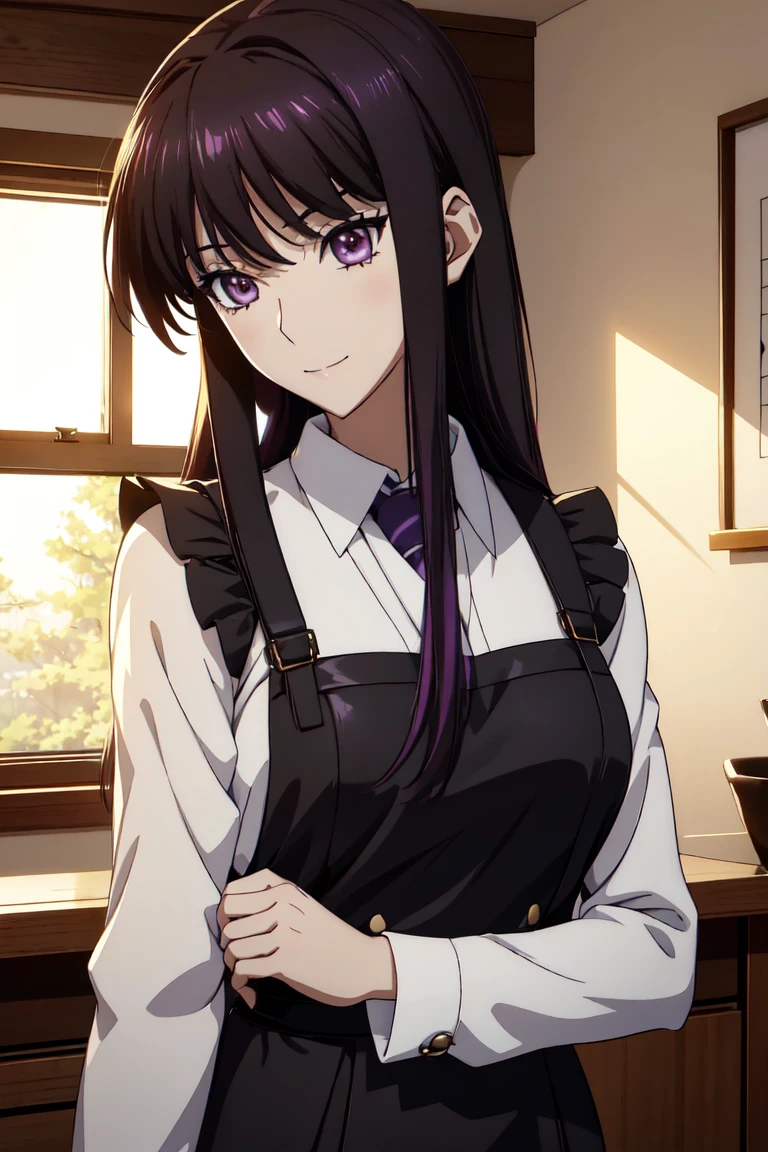 最 High Quality , Face focus, soft light, 超 high resolution, (Masterpiece, 最 High Quality :1.2), Alone, One Girl, Kusumureze , smile, View your viewers, holding tray, Knot, Maid headdress, Maid, black dress , apron, high resolution, very detailedなイラスト, very detailedな顔, RAW photo, Film Grain , standing , Connecting UHD and 8K , 長い赤紫髪と green eyesをした anime girl , anime Moe art style, 若い anime girl の接写, smooth anime cg art , beautiful anime schoolgirl , anime Moe art style, Dreamy school girl, Seductive anime girl , anime girl , 魅力的な anime girl , Dreamy school girl, anime girl , 8K Ultra HD , high resolution, very detailedなCG, High Quality shadows, beautiful and delicate face, ディテール美しい Delicate Eyes,Blake( high detail 8k wallpaper ),( Highly Detailed CG 8K Wallpaper ),Makima ( chainsaw man ),Shadowy ( destiny / Grand Order Needed),Reika Shimohira , high resolution, Very Delicate and Beautiful CG Illustration,最 High Quality , realistic texture ,Realistic Fabric, realistic texture ,((( debris flies))), (((最 High Quality ))),8k,At 32k,Masterpiece, Beautiful and Attractive Anime Women , high definition, very detailed, high resolution,Dreamy school girl,Masterpiece, 最 High Quality , High Quality , freshness, High Quality texture, High Quality shadow, Attention to Details,Fine details, 1 girl, high school student from the side ,Alone,I,Just one,Alone,Just oneの人,Such, adult , beautiful long legs, Thin Waist ,Mature body girl,reddish purple hair,reddish purple hair, purple hair, Blackcurrant Hair , Silky Smooth Hair , colorful hair, straight hair,shy smile,幸せそうなsmile,Lively expression ,cute smile,Cool Beauty, Beautiful Woman, handsome face , Beautiful realism,Playing Temptation, charming face, calm expression, beautiful hair,smile, colorful eyes, green eyes,Jade Eyes, beautiful eyes,bright eyes, Delicate Eyes, jewel like eyes ,Jade Eyes, Protruding Eyes ,( green eyes:1.5), charming face,8 heads,:171cm,彼女は首に necklace身に着けています, necklace,beaded necklace,Magatama Accessories,smile, colorful eyes, green eyes,Jade Eyes, beautiful eyes,bright eyes, Delicate Eyes, jewel like eyes ,Jade Eyes,( green eyes:1.5), charming face,Model Photo,, standing picture , Attention to Details, Maidの衣装を着た女性、 perfect beauty、 きちんとして落ち着いたMaid服、クラシックMaid衣装、 Long Sleeve、 Long Skirt,Waiter uniform, indoor, indoor,礼儀正しく standing , white, cowboy shooting,Maidの服, Long Sleeve,frills, long dress , Black Costume, western style building , green eyes, eyes like jewels,Cassis berry colored hair