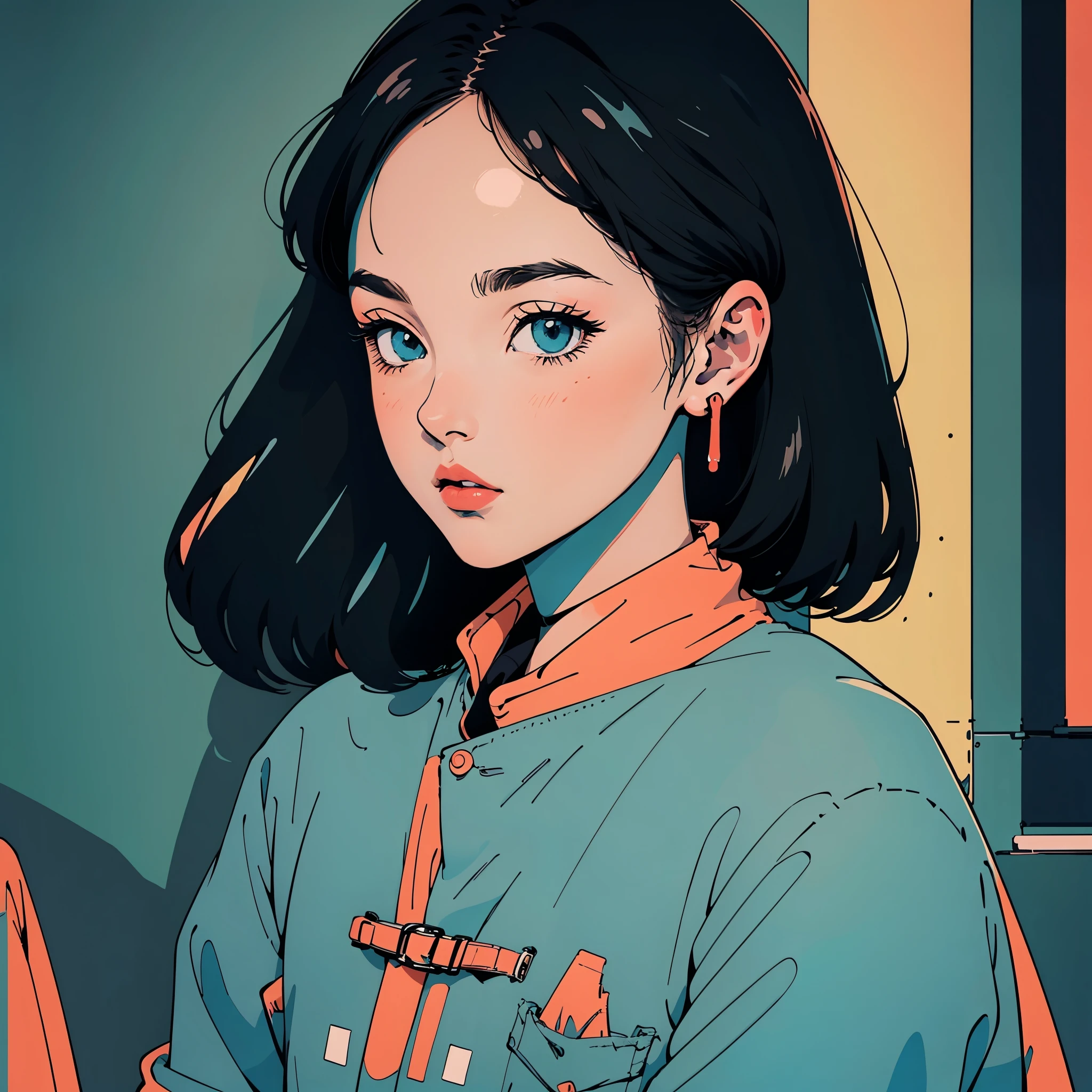 animeの女子学生が教室で勉強している, anime aesthetic, anime vibes, lo-fi art style with red lipstick , lo-fi portrait by the window, Watching the sunset. anime, 高貴な girl , anime art wallpaper 4 k, anime art wallpaper 4k, anime art wallpaper 8 k, anime background art, lophy color, Lofi Art, anime asthetic,Masterpiece, best quality , rainbow style , anime, 美しいアジアの girl , Along the Hawaiian Coast, Cute and Dreamy ,anime, illustrator , Lofi Girl , Blues,landscape,sunset, knight 、 girl , Using headphones, 2Dスタイルanime, Analog Color Themes 、 Ghibli style ,、Tokyo, 【Contemporary