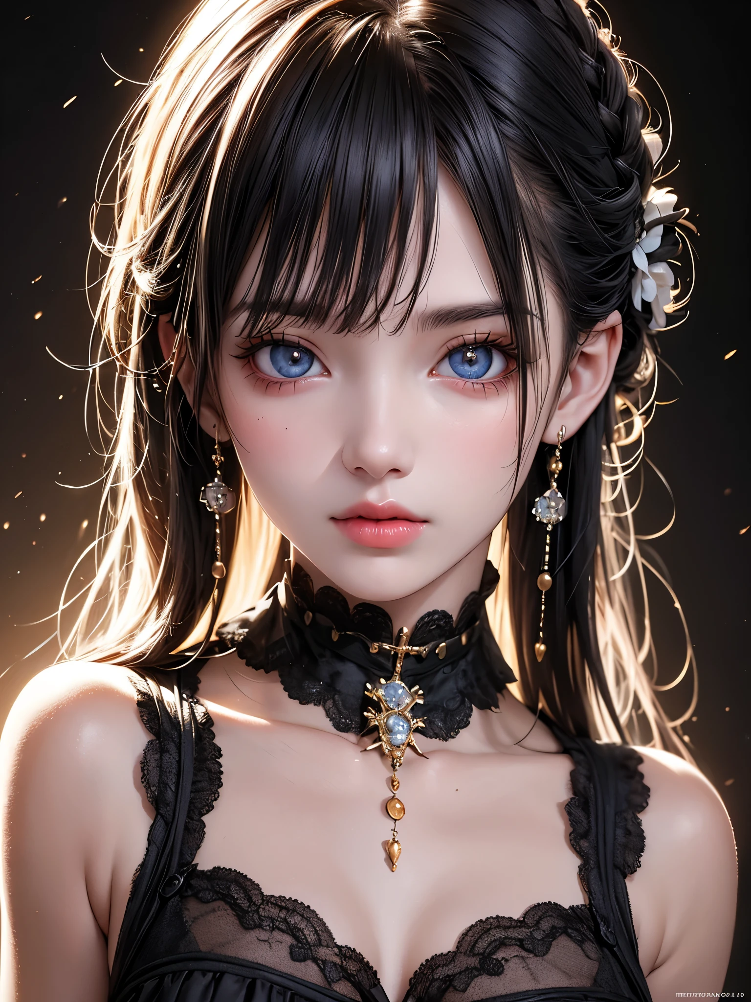 RAWphotograph, photograph, Realistic, 8K vivid photograph of a woman in nature, Super detailed, In detail, Dramatic Light, In detail beautiful eyes, Detailed skin, Depth of written boundary, Grey Eyes