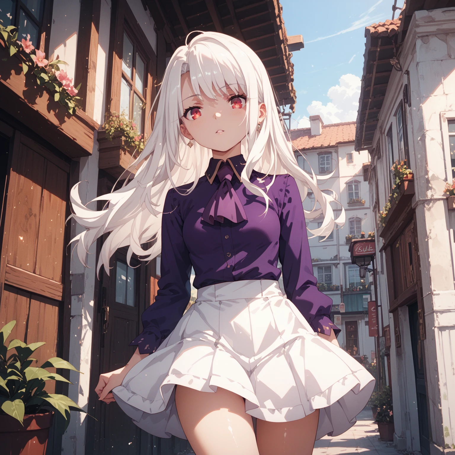 spread legs with squatting pose、M-shaped legs、Spread your legs、Sit on the ground、I'm looking away、In town、bustling street、Panties、mini skirt、Private Server、Girl、Girl、Younger、Baby Face、flat chest、Dynamic Angle、smile、Both eyes open、Voyeur style、ground
