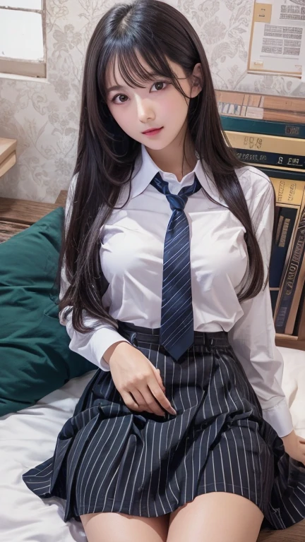 (tmasterpiece,Best resolution:1.2), seductiv,short skirt,ssmile,stewardess,Brown hair long,On the office chair,beauty breast,Skirt that wraps hips,Big breasts don't leak,Huge breasts,High-definition facial features,8K,二重まぶた,Exquisite facial features,spread their legs