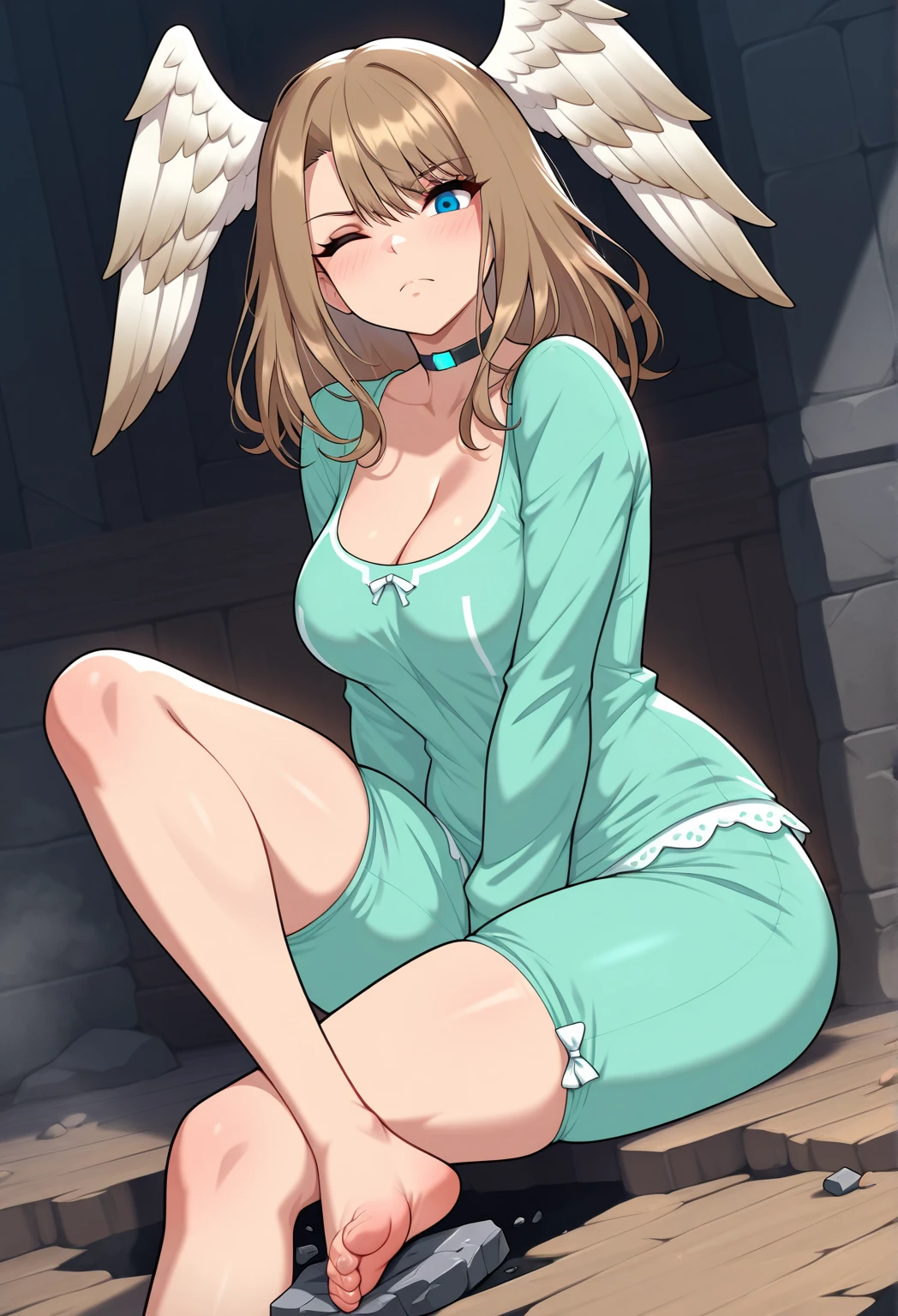 8K,The best quality,,Reddening cheeks,embarressed,Delicate hands,(tmasterpiece:1.05),(best qualtiy:1.05),1girll,(Masterpiece,Best quality(aquarelle:1.2),Light blue eyes,,A high resolution,Happy expression,fanciful,,white stockings,camel-toe,(Camel toe 1.6)Camel toes are pronounced,White one-piece transparent clothes,Clothes transparent,The legs are open,Open your legs,8K level quality,White dead reservoir water,1girll, 超高分辨率,There is water on the clothes,see-through transparent clothes,camel-toe,A pink-haired,Purple colored hair,Green hair,White color hair, figure,Skinny,Camel toes are pronounced,(camel-toe:1.4),in a warehouse,on top of the bed,opening legs,Lingerie transparent,see-through transparent clothes,Close-up of panties,k hd,Ray traching,Light shines on the body,Wet chest transparent,8K,The best quality,1,looks into camera,Reddening cheeks,embarressed,Delicate hands,(tmasterpiece:1.05),(best qualtiy:1.05),1girll,school_uniform((Masterpiece,Best quality(aquarelle:1.2),Light blue hair,camel-toe,Pink hair,Purple hair big breasts,Green hair,whaite hair,brunette color hair,Yellow-haired,blond hairbl,Loliure,Skinny,Camel toes are pronounced,(Remove camel toes:1.4)Camel toes,in a warehouse,on top of the bed,opening legs,Lingerie transparent,see-through transparent clothes,Close-up of panties,k hd,Ray traching,Light shines on the body,red jumpsuit,in yellow jumpsuit,angelic halo,Angel wings