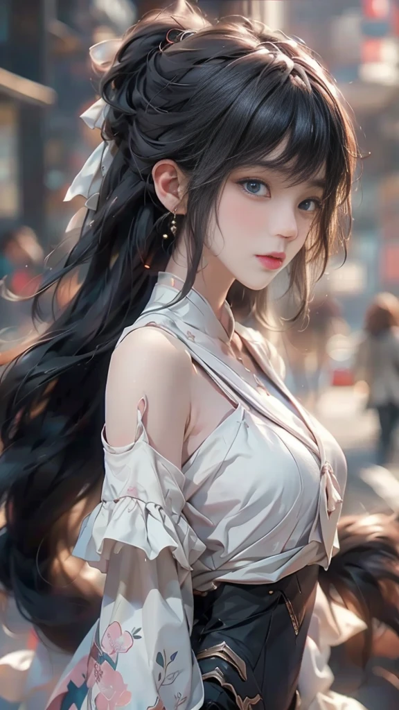 UHD, Masterpiece, High Quality, High Detail, Top Quality, Hi-Res, HD, 16k, 8k, 4K, Award-Winning BREAk, Realism, Depth of Field, Cinematic Lighting, Backlight, Symmetry, Bokeh, f/1.8, Eye Level Shot, 35mm, Hasselblad, Very Delicate and Beautiful, Very Detailed, Amazing, Fine Detail, Masterpiece, Best Quality, Official Art, Absurd, Incredibly ridiculous, Ultra detailed, High Definition, Very detailed, Beautiful cute girl, (Cowboy Shot: 1.25), Break, Hair behind the ears, Very detailed eyes and face, Beautiful detailed eyes, Face light, 18 years old, (black long straight hairstyle: 1.2), detailed hair, (slender: 1.15), perfect ???????, perfect proportions, (Ancient Chinese city background: 1.25), detailed background, (looking at the viewer, facing the viewer: 1.15), ((seductive model pose)), (((dynamic pose))), cinematic lighting, NSFW