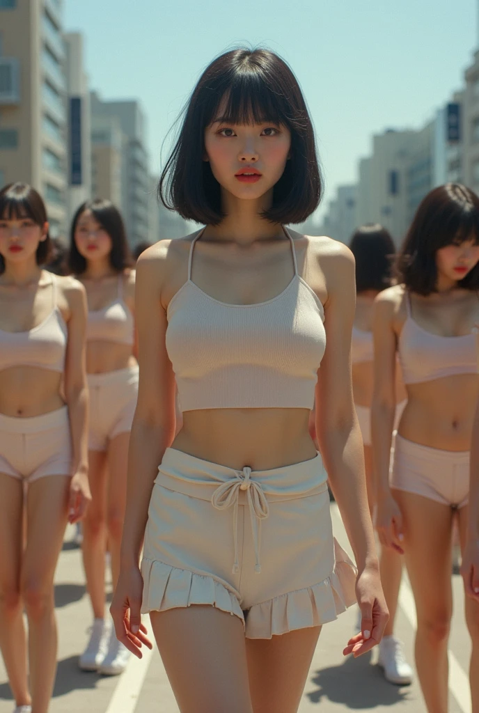 (((((Japanese Clone-girls=Myself))))), (((Super Best masterpiece Clone-girls Raw Photography Art))), (((16K, Highest quality, Ultra-high resolution, RAW Photos))), (((It&#39;s so unrealistic., With unparalleled depiction, With an unfathomable sight, An unprecedented and shocking worldview, Clone-girls: In a world of mass reproduction, Ultra-realistic))), (((Japanese Girls, Umezawa-Minami, 24yo, Small face, Thick black hair, long hair, Dark Eyes, Mature face, Cute Smile, Smiling face, A gentle gaze, (((Very pleasant look)))))), (((Very beautiful detailed girls, Accurate body structure, Accurate body movements, Very detailed body, (((Super big breasts, Large bulge of ample breasts)))))), (((Summer clothes, Short sleeve, mini skirt, hour々I can see your pants, Cleavage Emphasis, Emphasise the fullness of your breasts))), ((((((((Very detailed, Myself cloning, Depiction of splitting oneself, 1Myself girl→1,000,000,000,000,000,000,000,000,000,000Myself cloning girls)))))))), (((((((Myself clone-girlsから, Myself keeps multiplying, (Very detailed and intricate, To the exact, Perfect and consistent, (((In the same female body,With the same face, With the same hairstyle, In the same clothes, At the same height, 同じSuper big breastsである))), In a detailed depiction), 1,000,000,000,000,000,000,000,000,000,000 people))))))), (((((Myself girls only))))), (((((1,000,000,000,000,000,000,000,000,000,000Myself girls))))), (Very detailed, Myself crowds in big cities, Depicting yourself moving and standing), Where the wind blows, A super crowded scene, (Very detailed depiction, Clear and accurate perspective depiction, Ultra-wide field of view, wide view, Focus on the average value of the image), The shooting angle and composition are free, not just frontal!!!, Accurately depicts the highly impactful scene of a massively proliferated crowd of &quot;Myself&quot;