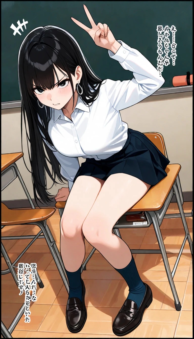 Girl, large forehead, black hair, smiling, black eyes, half-closed eyes, seductive, pencil, book, cheeky, sex, Doggystyle, dick inside, fucking while studying, studying, books, pencil, sultry, hot