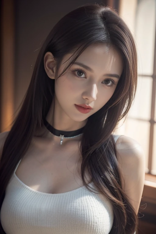8K,hyper HD,tmasterpiece, Best quality at best, cinematic Film still from, 1 plump girl, the street, Low-cut transparent dress, Colossal tits,Colossal tits,Bigchest,low chest, Close-up cleavage, bright, cheerfulness, Warm and soft lighting, (fog atmosphere: 0.7) no brassiere,(Low-cut T-shirt:1.3),Wear earrings,Excessive,ssmile, choker necklace,ln the forest