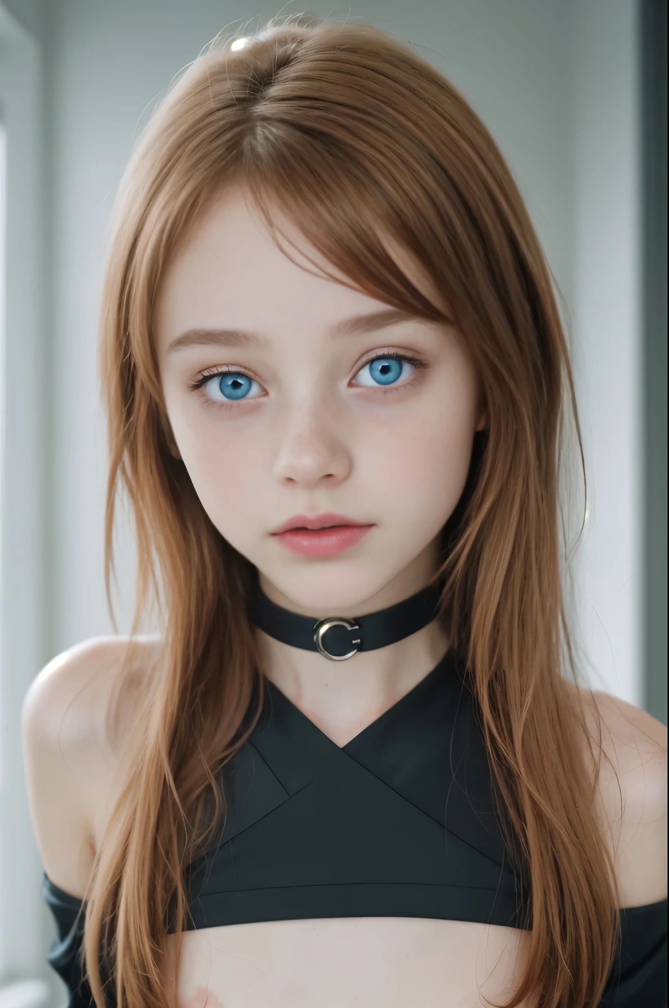score_9, score_8_ up, score_7_ up, score_6_ up, cinematic picture of 1 girl , girl , Likeい, adorable, are cute , Innocent, thin, short, thin small , , ( are cute face), long hair, body , ginger hair, Freckles, Freckles on body, Freckles on face, blanking , small breasts, fit, bright blue eyes, (( constrained )), are cute , feminine, ( black choker ), sweet, ( pink tight long sleeve tight crop top), (( standing , Shake your hands back )), ( Puffy Nipples ), 勃起乳首, (( She's slightly sideways ), Natural skin, British:1, shy, In a dark bedroom, long intricate ginger hair, faces , Low Light, Midnight, shadow, short stature, looking towards thin 、 too thin , small skinny body , Round face, Like々funny face, dramatic lighting, Frank, perfect eyes, Reddit , amateur , nude men and women , portrait , Bare Belly, wicked smile 、tongue、Licking your lips、