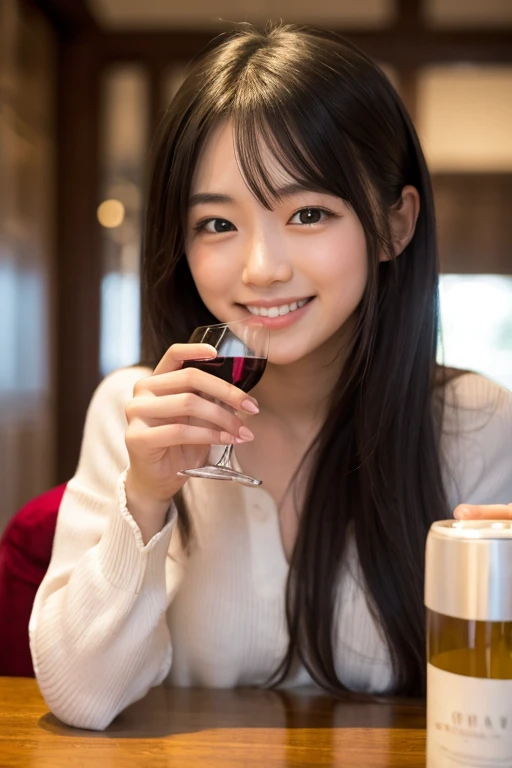 Girl drinking wine