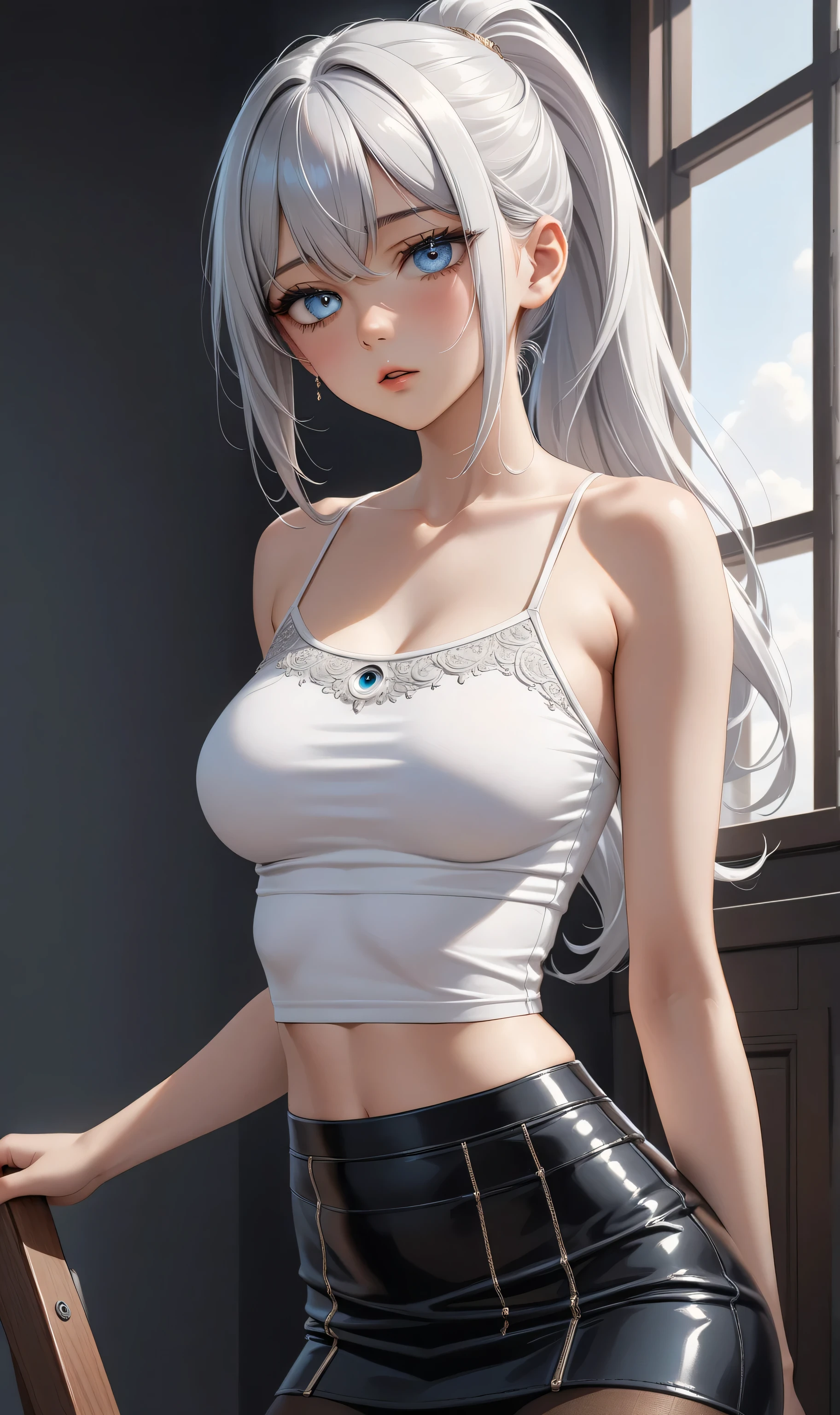 Cut Off Crop Top Under Boob