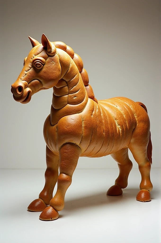 Cheval fait avec un assemblage de pains
