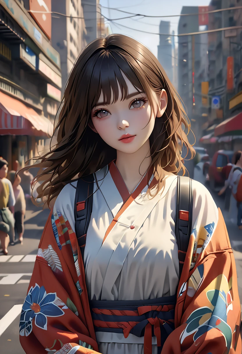 masterpiece, high resolution, photo-realistic:1.4), (Japanese girl:1.3), (heading to morning class:1.2), (riding her vibrant red bicycle:1.2), (flowing brown hair dancing in the wind:1.3), (serene and narrow street:1.2), (sparsely populated:1.1), (traditional Japanese houses lining the road:1.2), (soft morning sunlight:1.2), (peaceful and quiet ambiance:1.2), (Canon EOS R5 mirrorless camera:1.2), (paired with a Canon RF 35mm f/1.8 IS Macro STM lens:1.2), (capturing intricate details and colors:1.2), (ensuring sharpness and clarity:1.1), (highlighting the girl's natural beauty:1.2), (celebrating the charm of a tranquil morning ride:1.1).