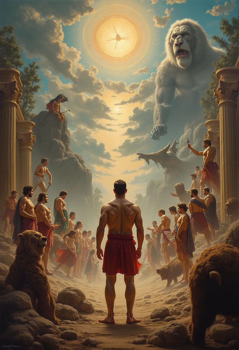 Moses&#39; Reaction to Seeing the Calf Capture the moment Moses comes down from the mountain and sees the worship of the golden calf. Show your anger and despair by breaking the tablets of the Law. The contrast between his fury and the people&#39;s celebration should be evident..