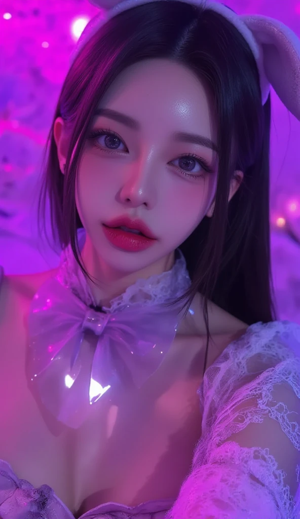 a girl with long red hair and a bow in her hair, chinese model, beautiful, asian, pretty nezuko, ayaka genshin impact, rin tohsaka, official artwork, demon slayer, tanjiro kamado, flaming katana, kawacy, anime visual of a cute girl, long sharp fingernails,