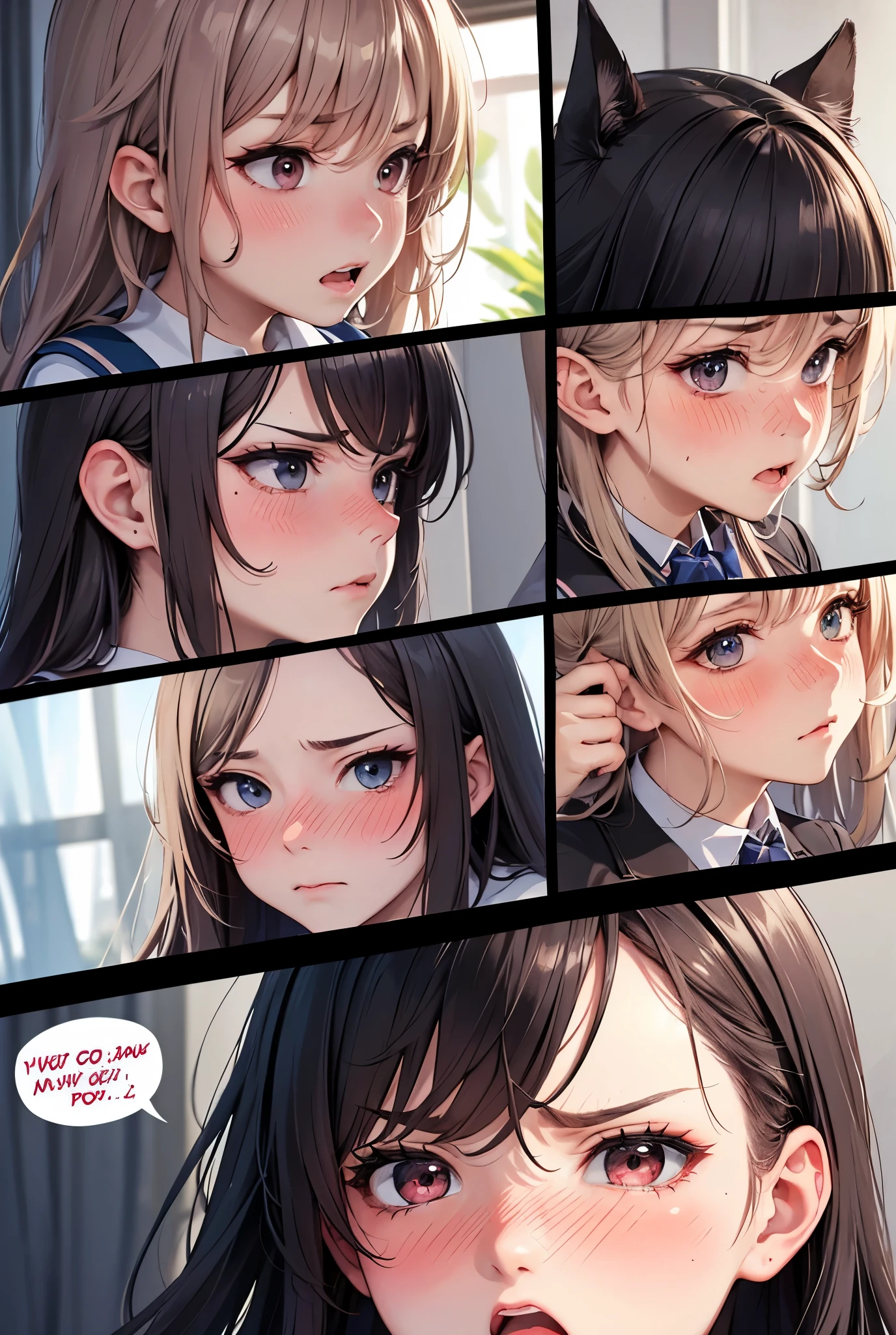 masterpiece, best quality, ultra high res, ultra detailed, 8K, ultra high res: 1.2), 8k, ultra detailed, (very aesthetic, best illustration), BREAK,1beautiful girl,black long hair,(((Tsundere:1.2))),(((anger:1.2))),curt attitude,(((look away:1.2))),embarrassed face,(((nose blush:1.3))),(shiny skin),standing, BREAK,school uniform,class room