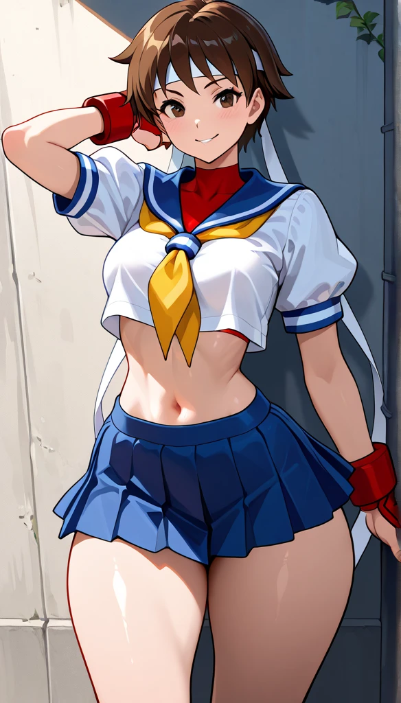 anime style: Kimi no Koto ga Dai Dai Dai Dai Daisuki na 100-nin no Kanojo, symmetrical face, white woman and light brown hair, young woman of 1, very realistic anime, a slave woman from ancient Egypt with a crop top period linen, short tight miniskirt, body similar to Priscilla Ricart, walking to the bank of the Nile River with very short clothing thin and light as air, very sexy and seductive girl, 38D cup breasts, with facial details and intricate realistic elements, random angle, nsfw