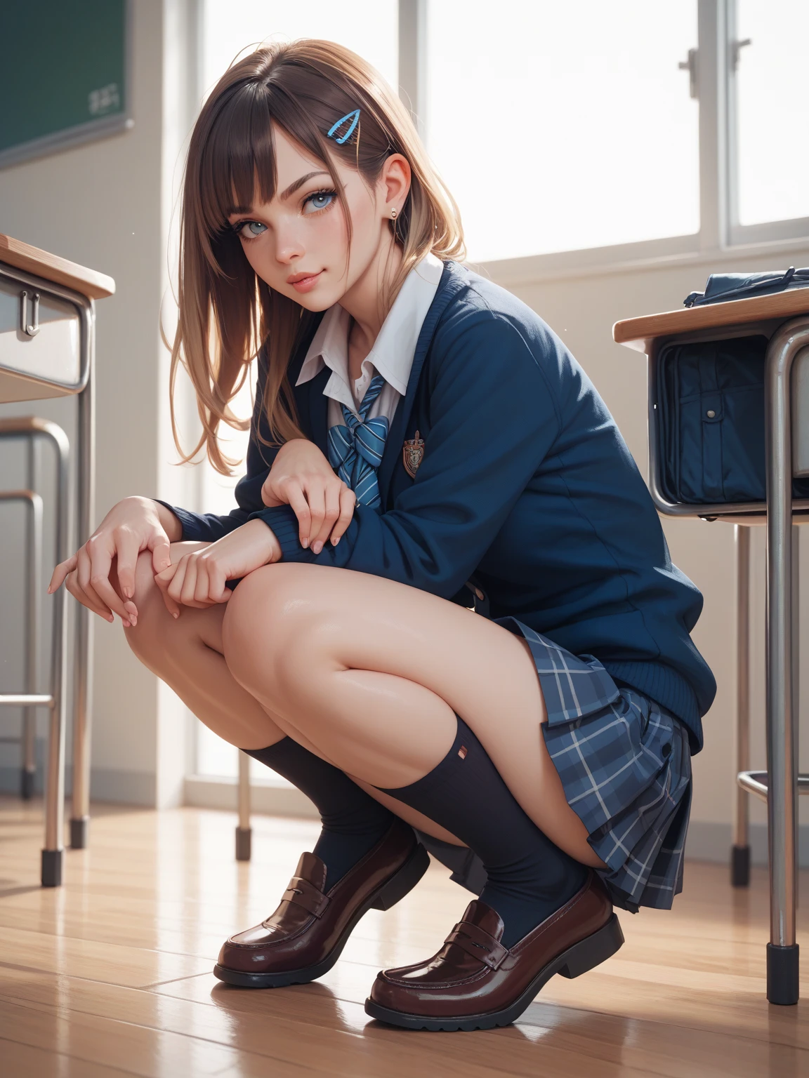 School uniform girls spread their legs --auto